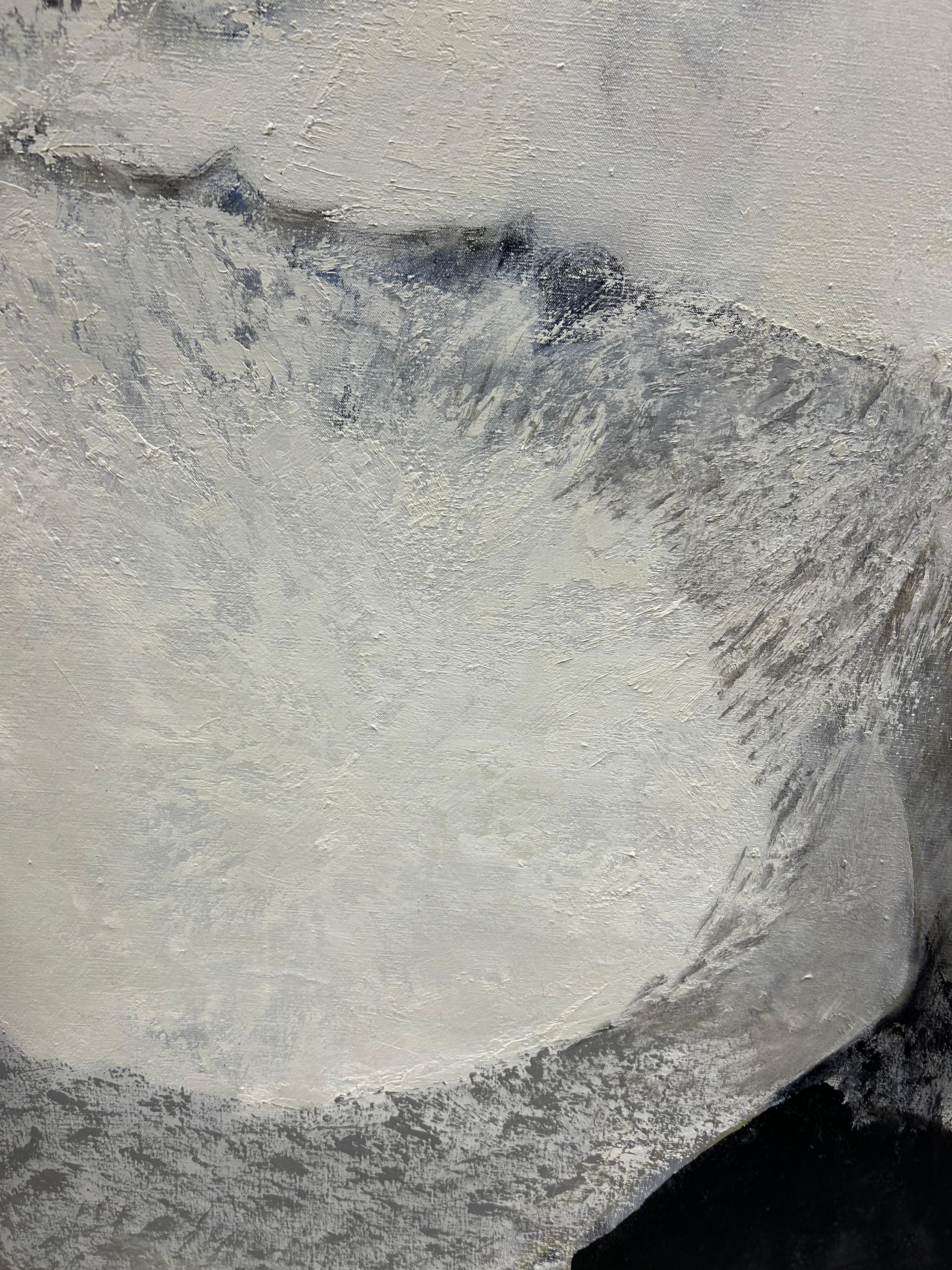 Canvas Monumental Impressive Abstract Painting by Thomas George For Sale