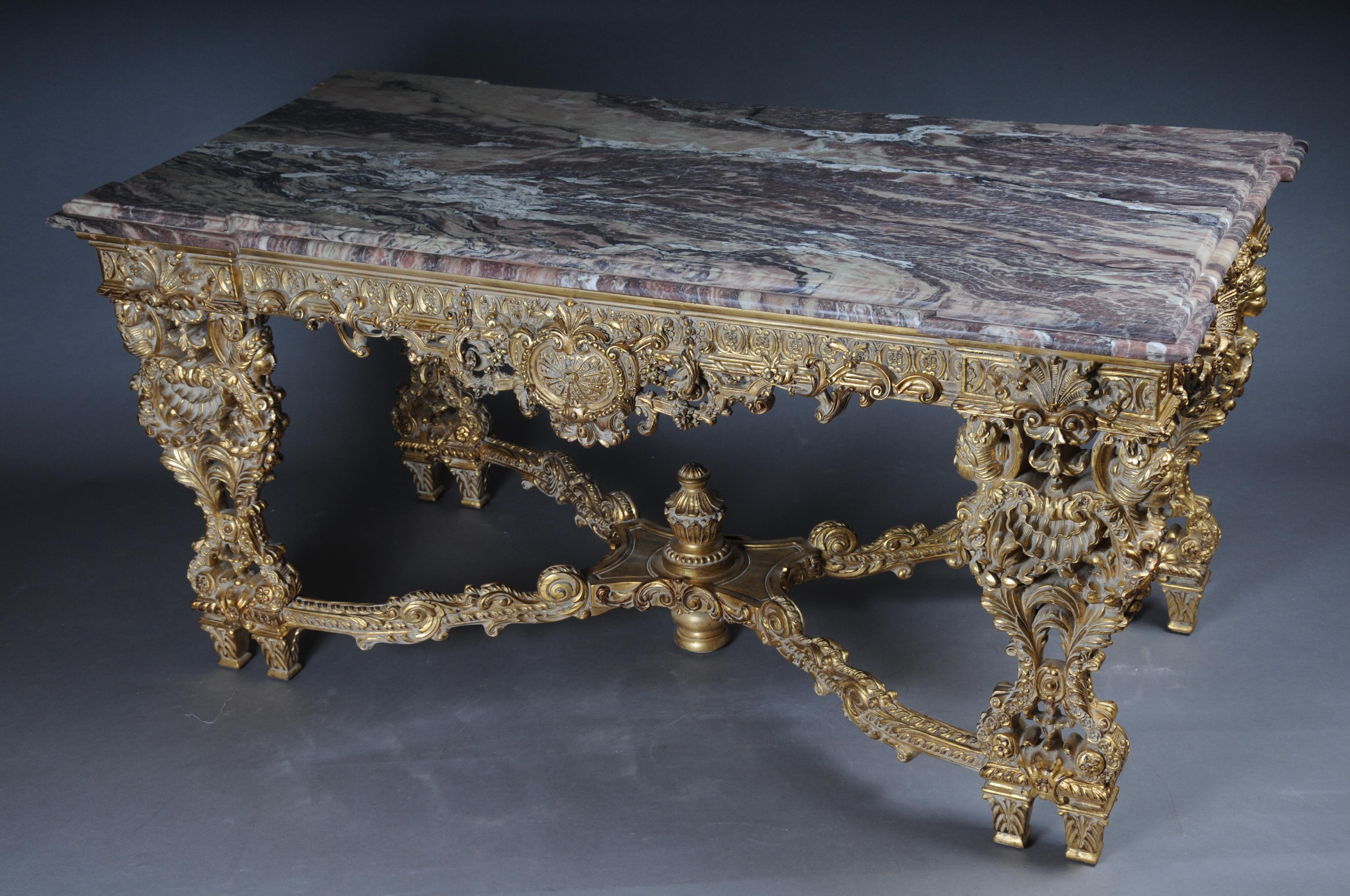 Monumental, Impressive Splendid-Salon-Table after Francois Linke For Sale 3