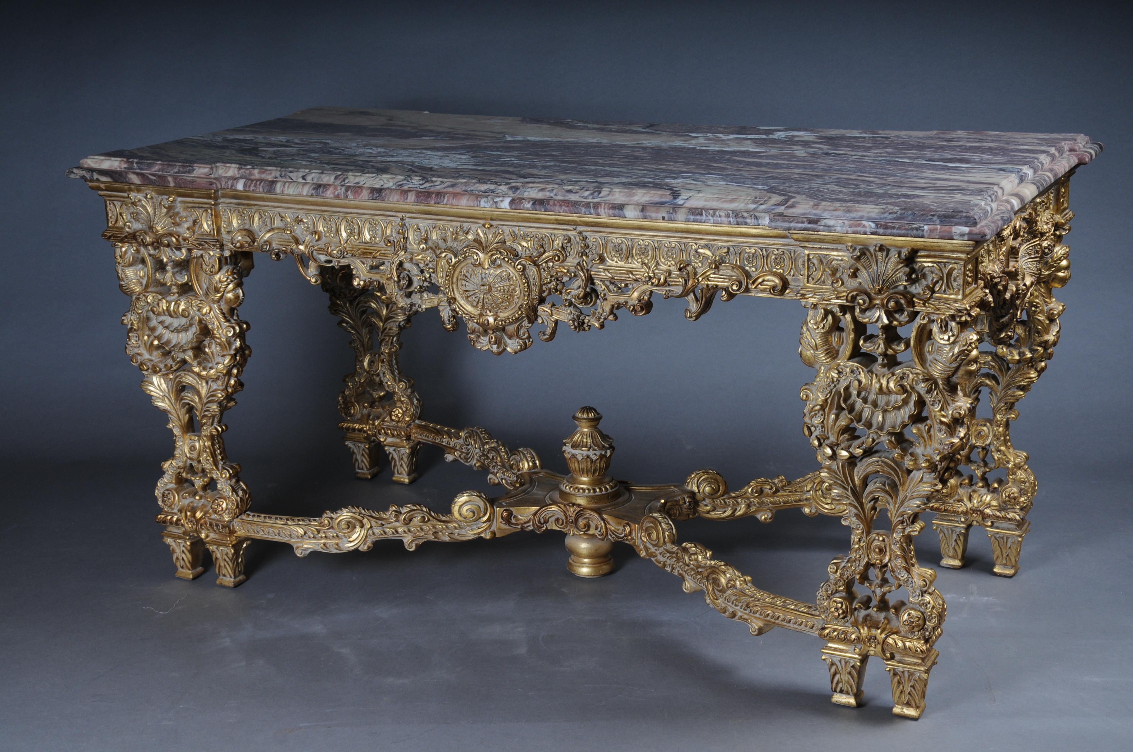 Monumental, Impressive Splendid-Salon-Table after Francois Linke For Sale 4