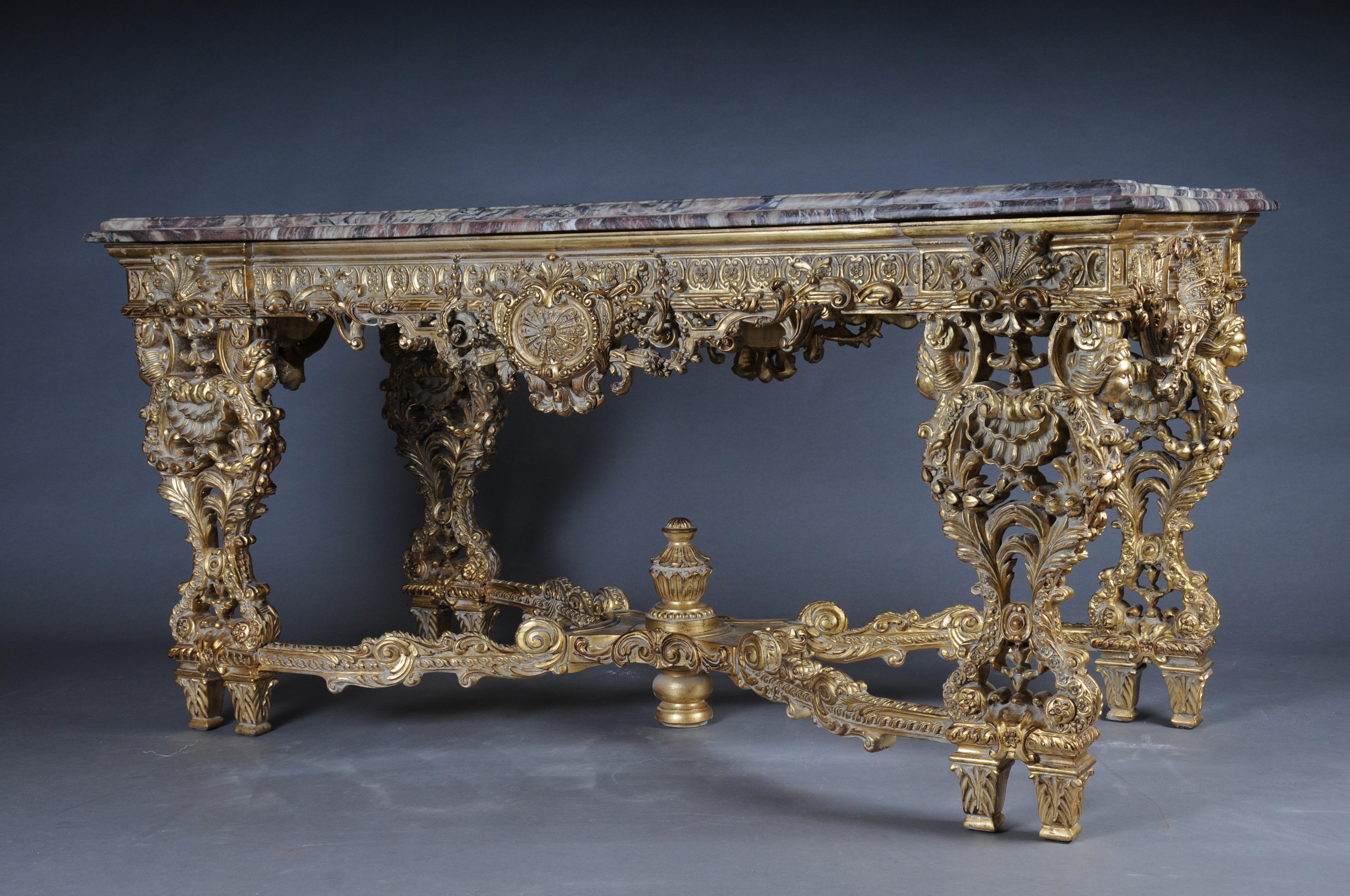 Monumental, Impressive Splendid-Salon-Table after Francois Linke For Sale 5