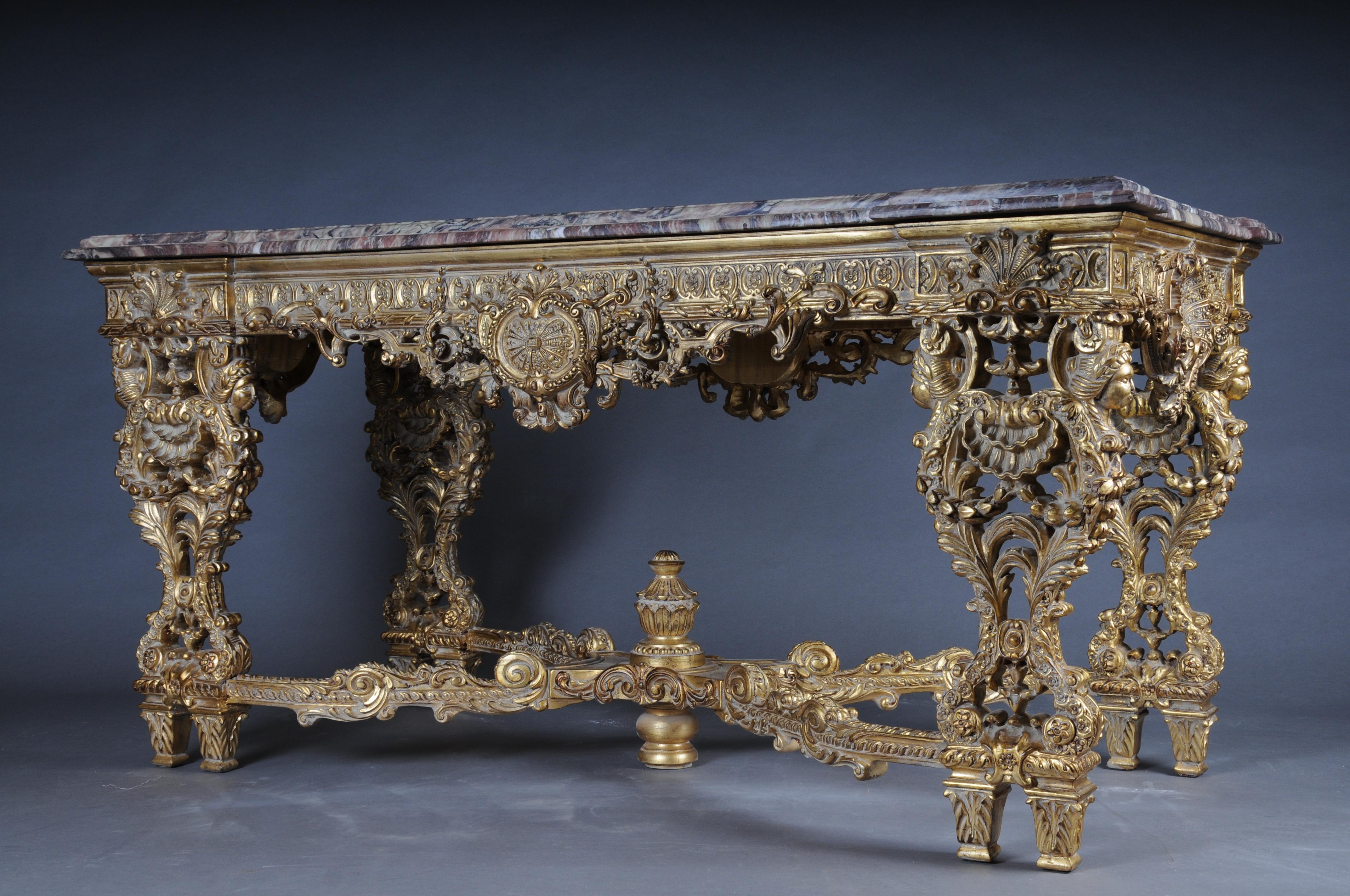 Monumental, Impressive Splendid-Salon-Table after Francois Linke For Sale 6