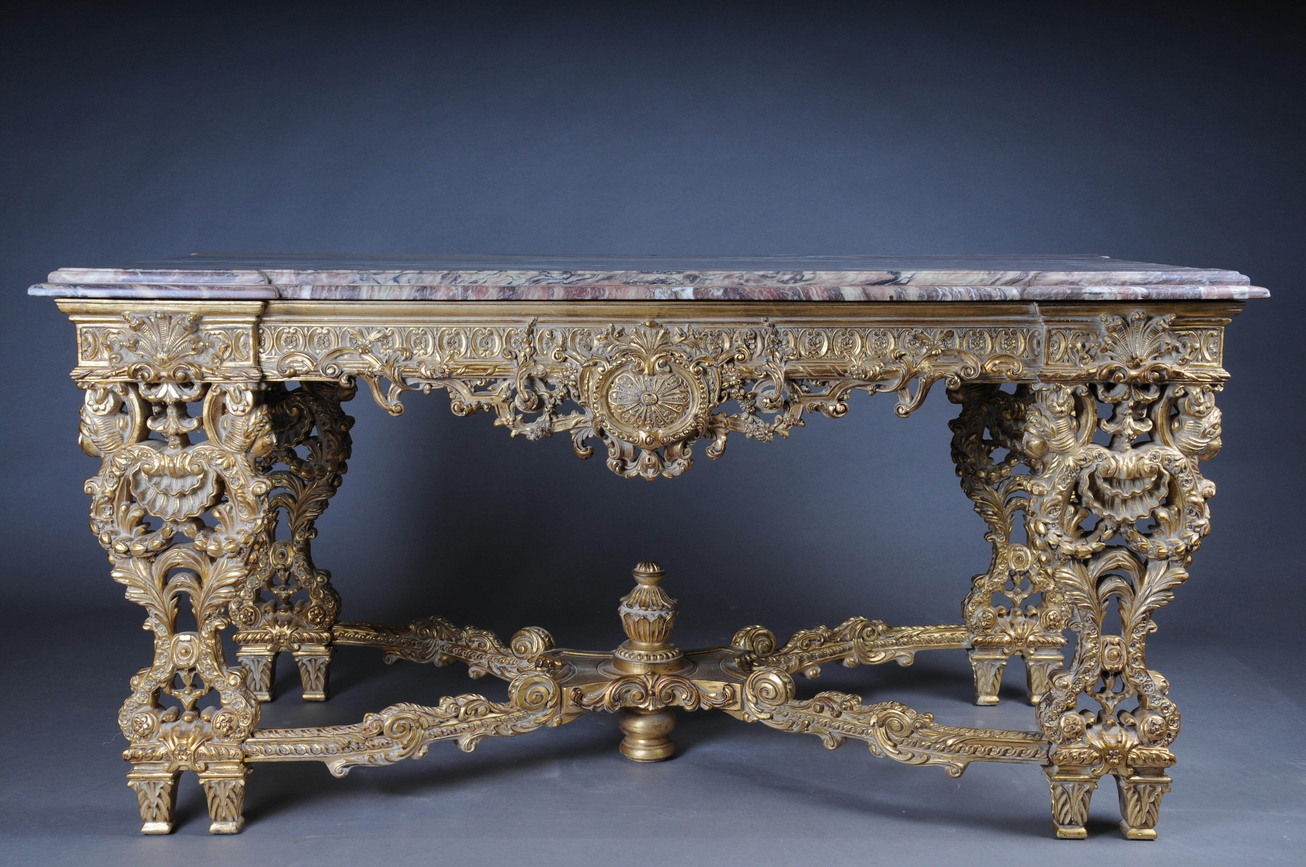 French Monumental, Impressive Splendid-Salon-Table after Francois Linke For Sale
