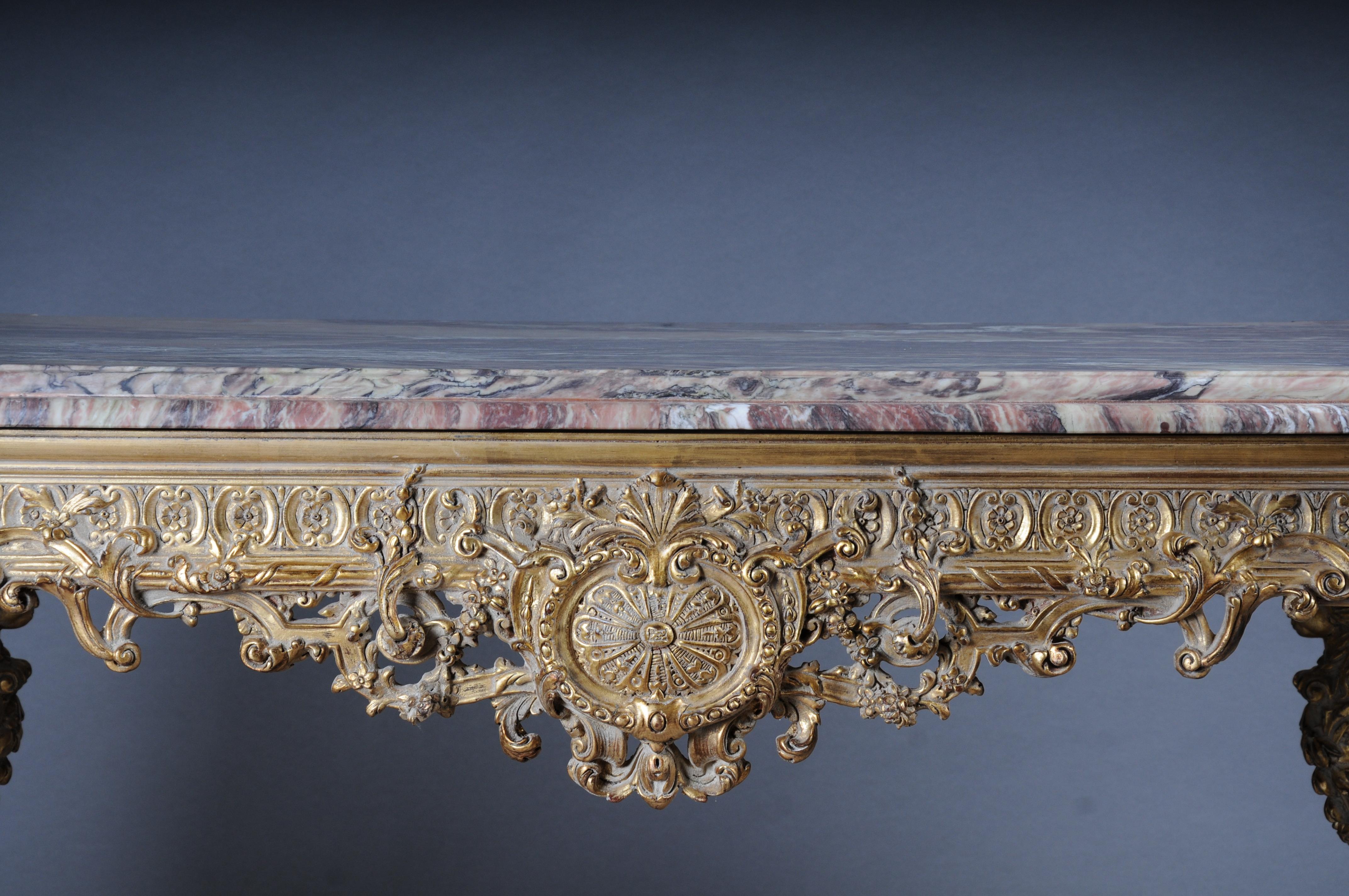 Hand-Carved Monumental, Impressive Splendid-Salon-Table after Francois Linke For Sale