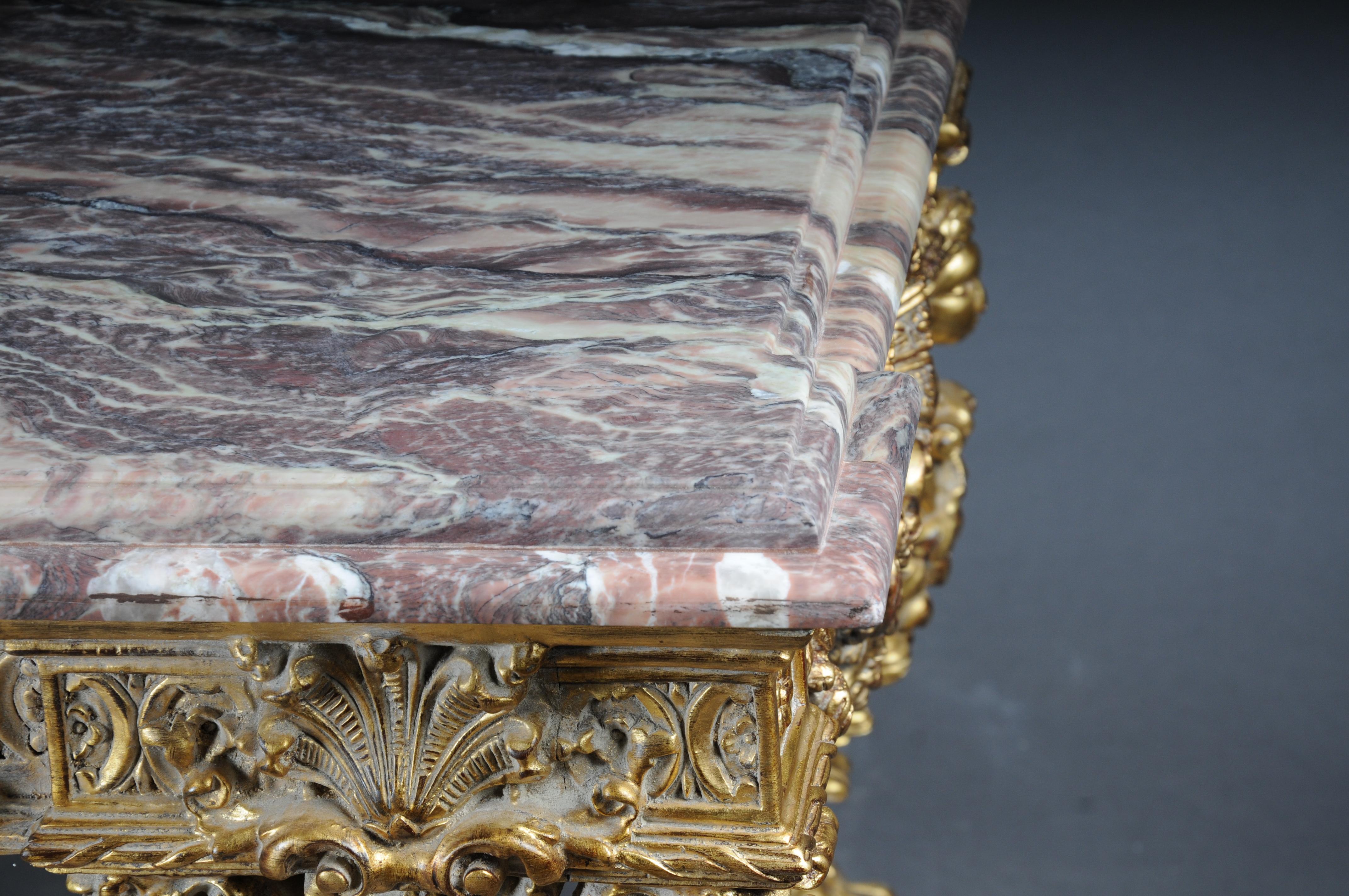 Marble Monumental, Impressive Splendid-Salon-Table after Francois Linke For Sale