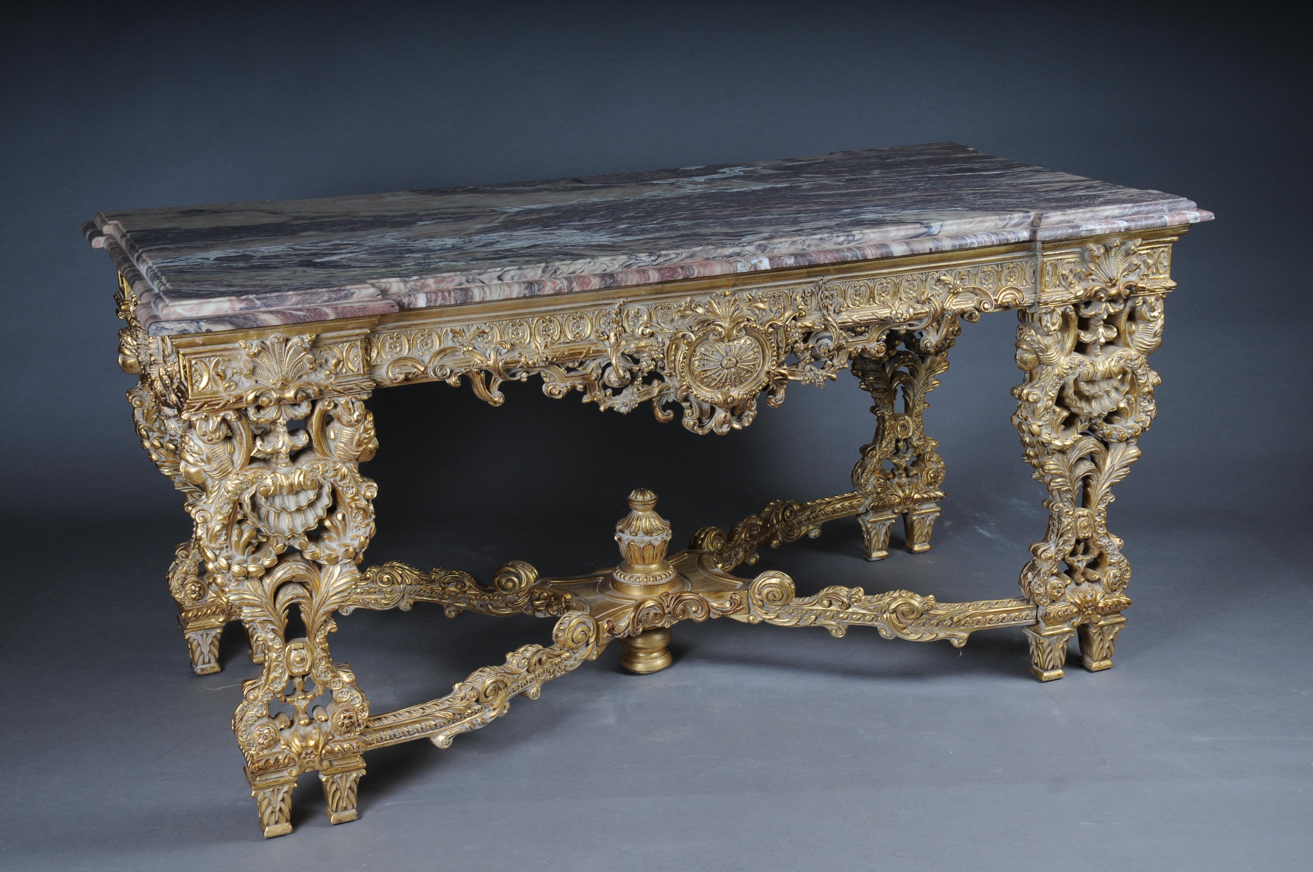 Monumental, Impressive Splendid-Salon-Table after Francois Linke For Sale 1