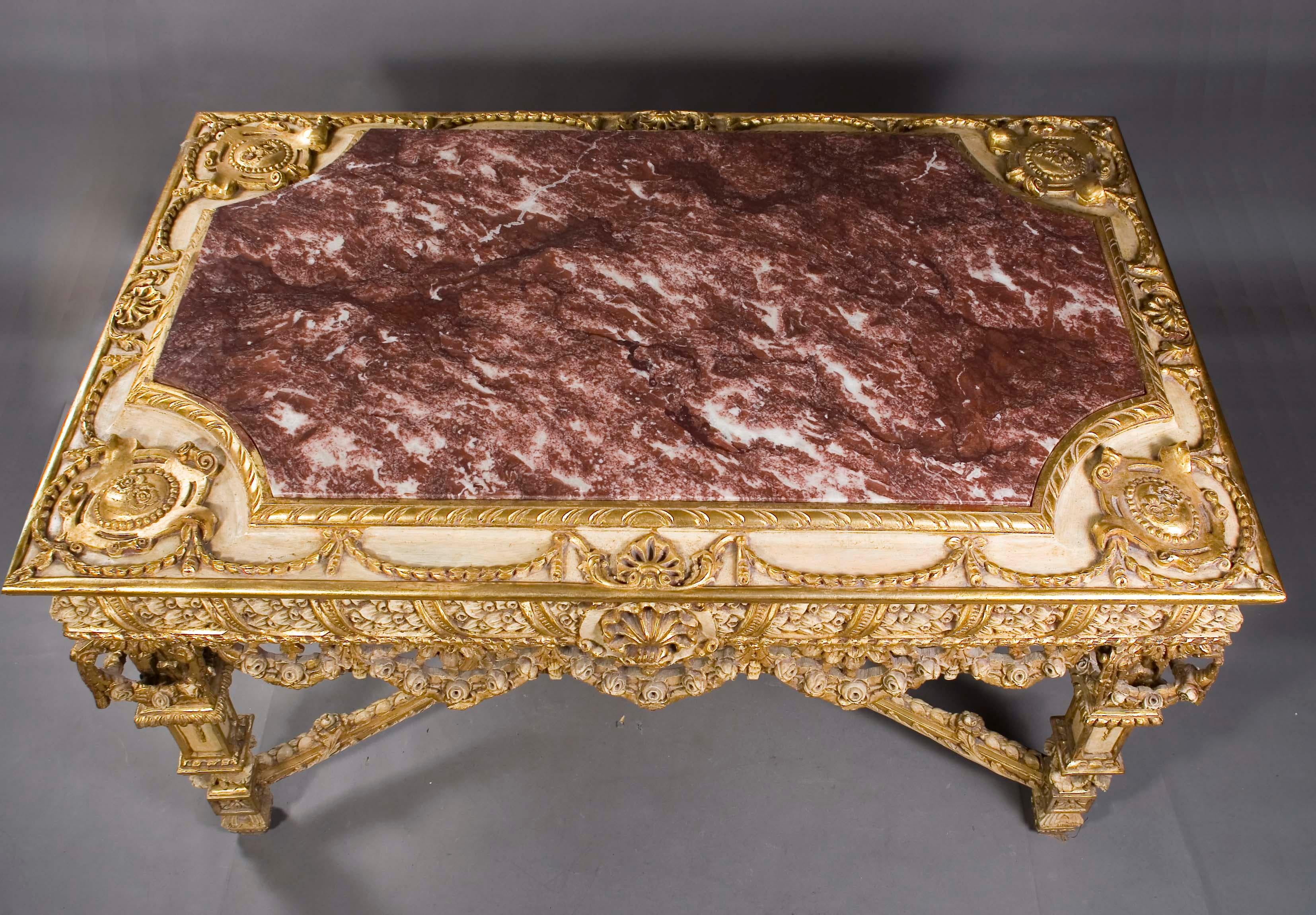 Monumental, Impressive Splendid-Salon-Table in Louis XVI Style For Sale 7