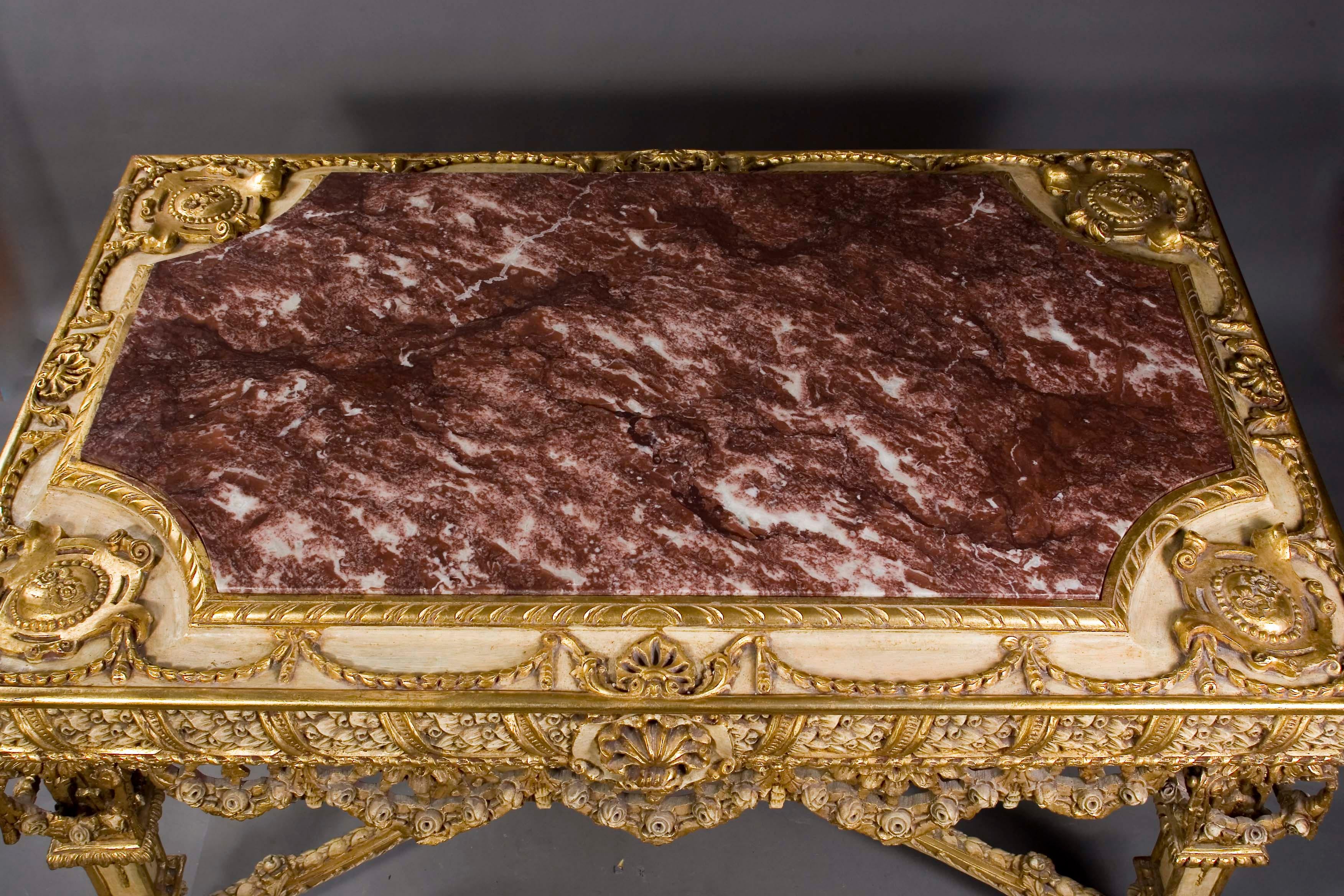 Monumental, Impressive Splendid-Salon-Table in Louis XVI Style For Sale 8