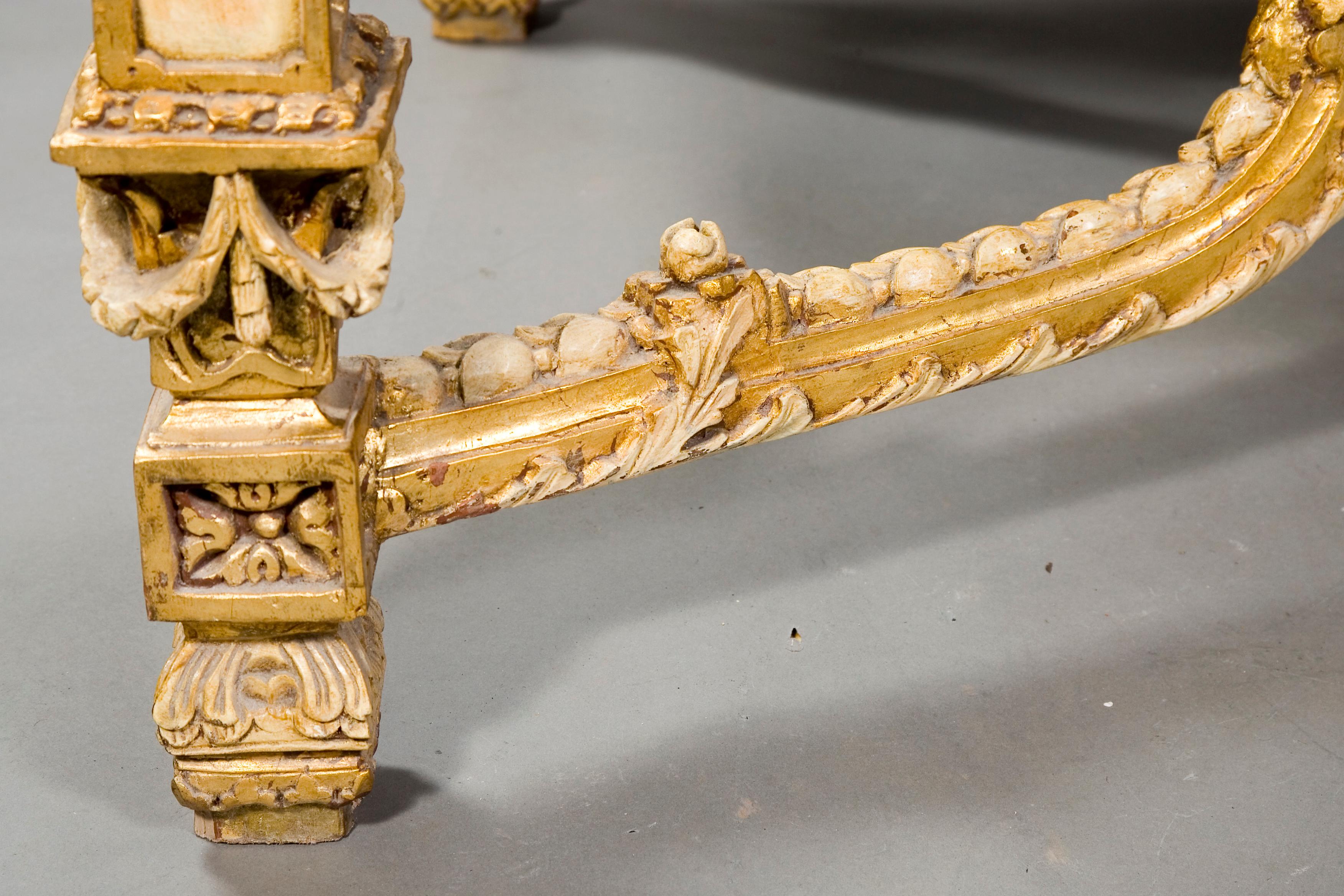 Marble Monumental, Impressive Splendid-Salon-Table in Louis XVI Style For Sale