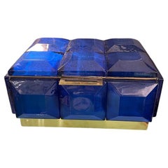 Monumental in Blue Murano Glass Box