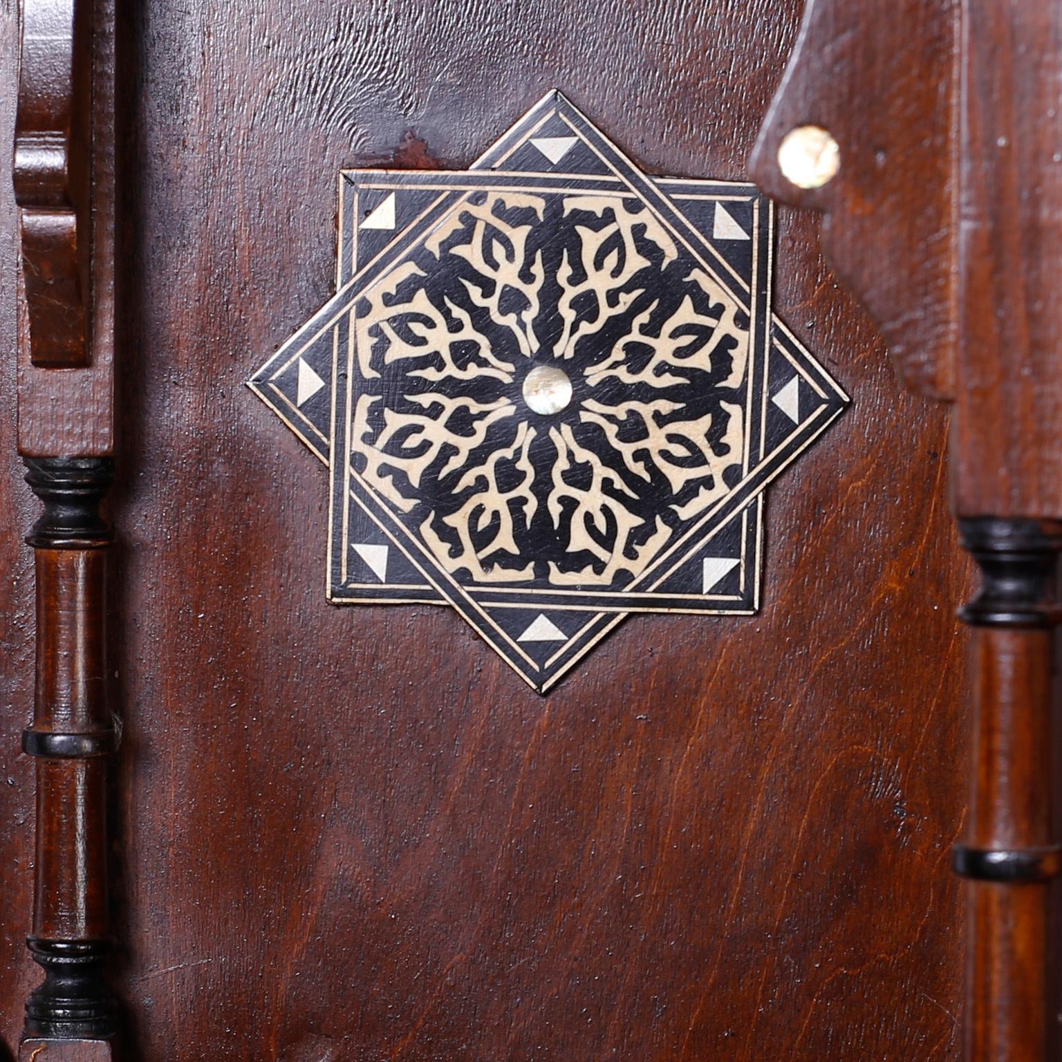 20th Century Monumental Inlaid Wall Cabinet For Sale