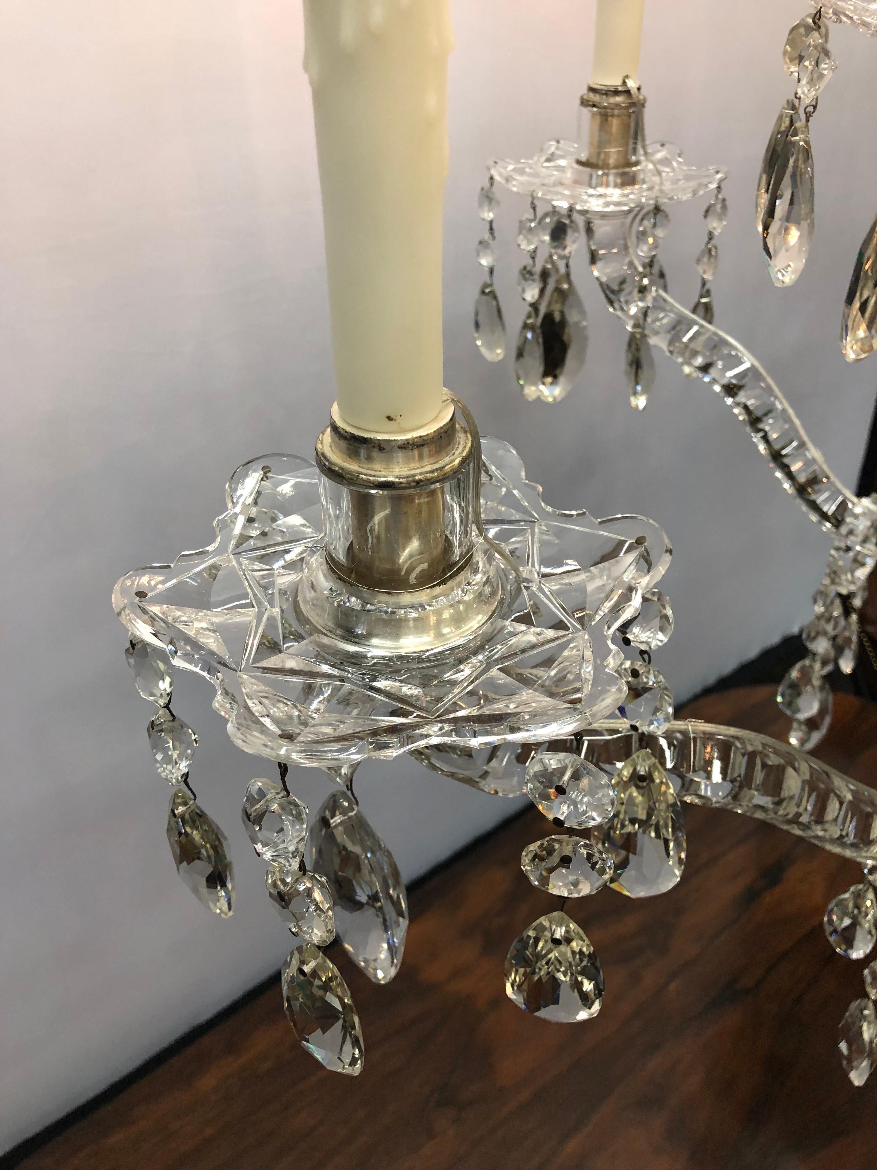 Monumental Irish Crystal Georgian Nine Light Chandelier, 19th Century  For Sale 7