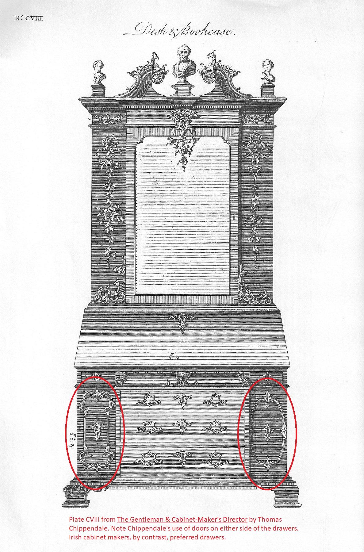 Monumentales irisches Mahagoni-Sekretär-Bücherregal aus der George-III-Periode, um 1780 im Angebot 5