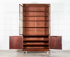 Monumental Irish Georgian Mahogany Glazed Bookcase