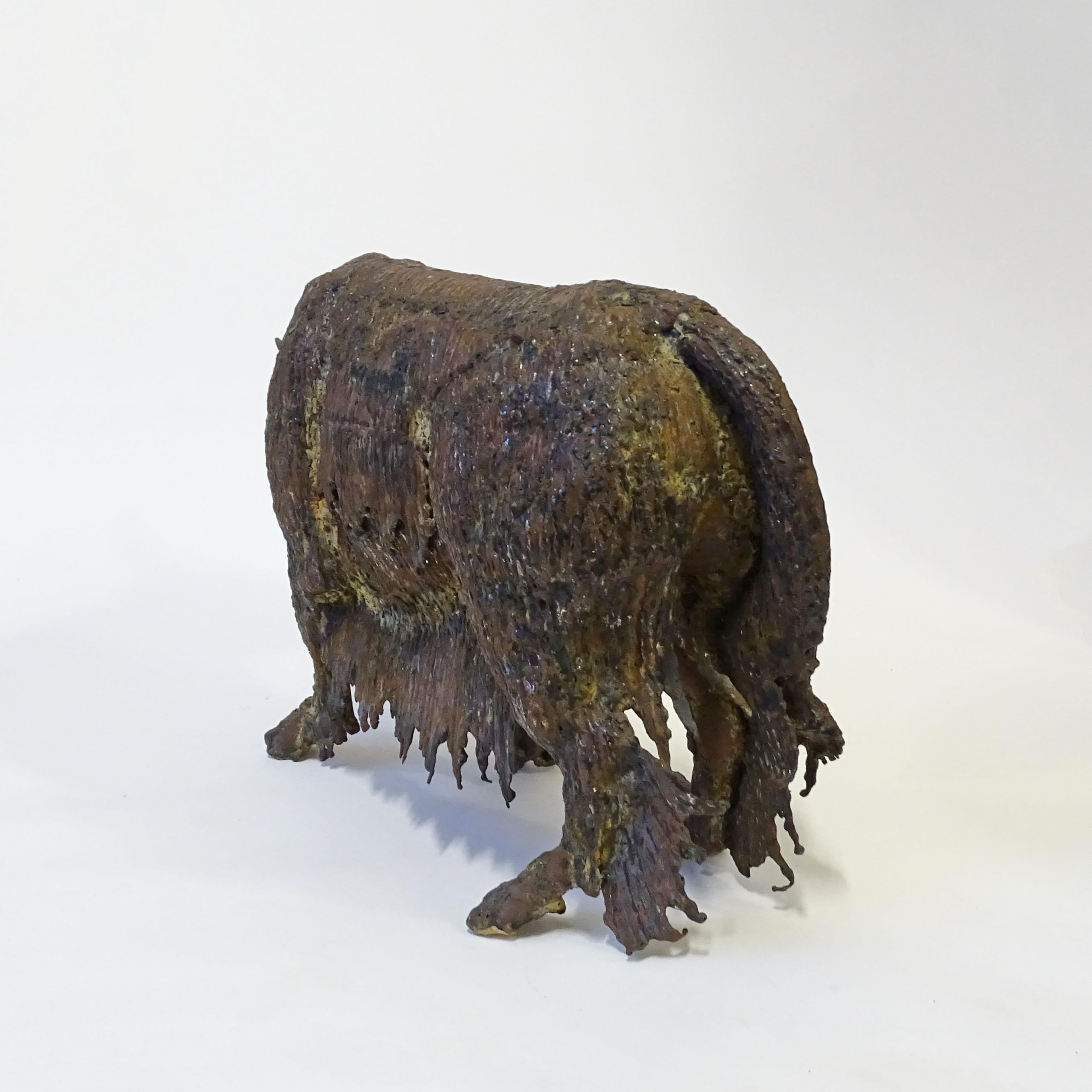 Scultura monumentale di toro delle Highlands in ferro dell'artista italiano Vittorio Piotti in vendita 1