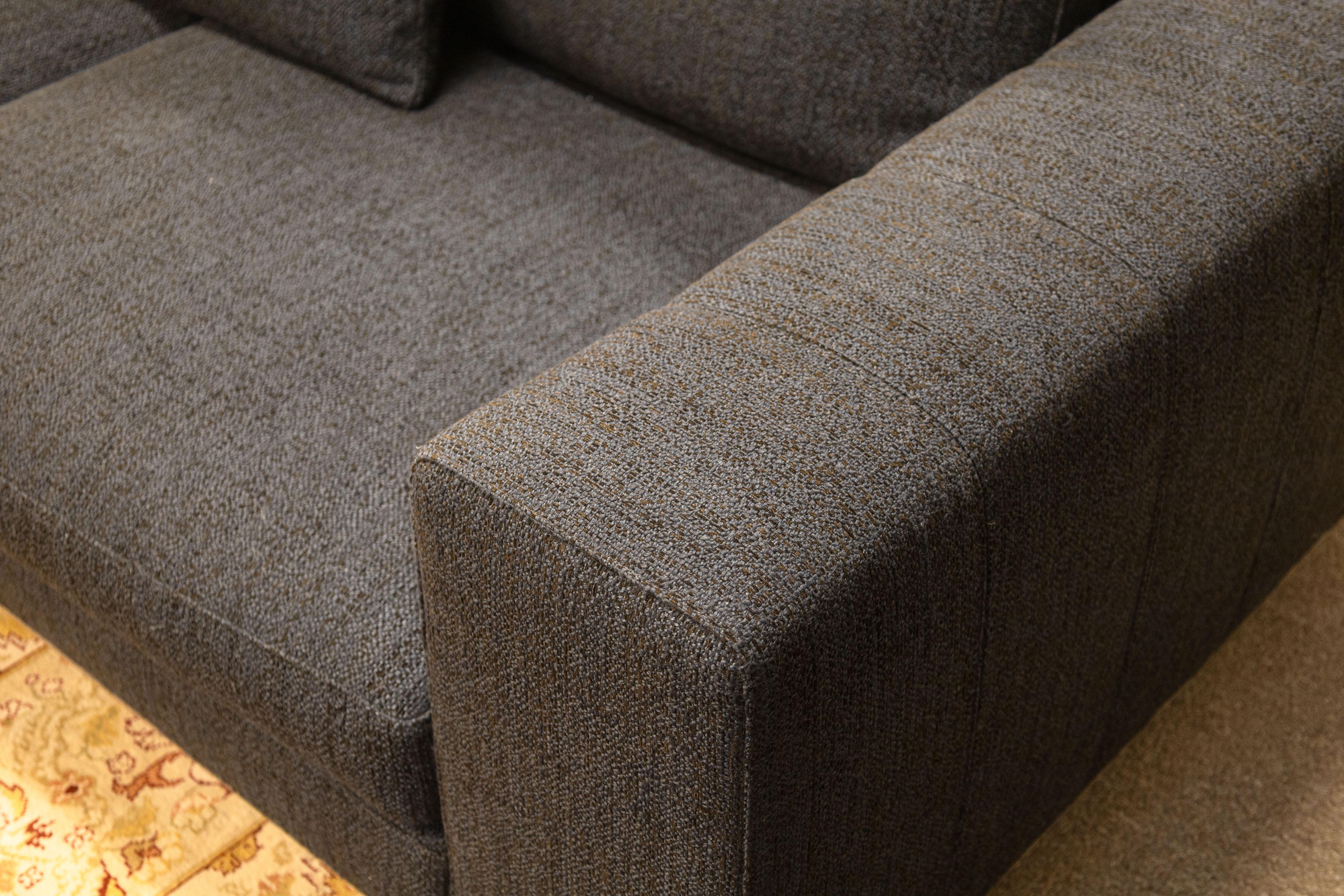 Monumental Italian 3pc Minotti Freeman L Shaped Sofa Sectional with 2 Ottomans en Bueno estado para la venta en Keego Harbor, MI