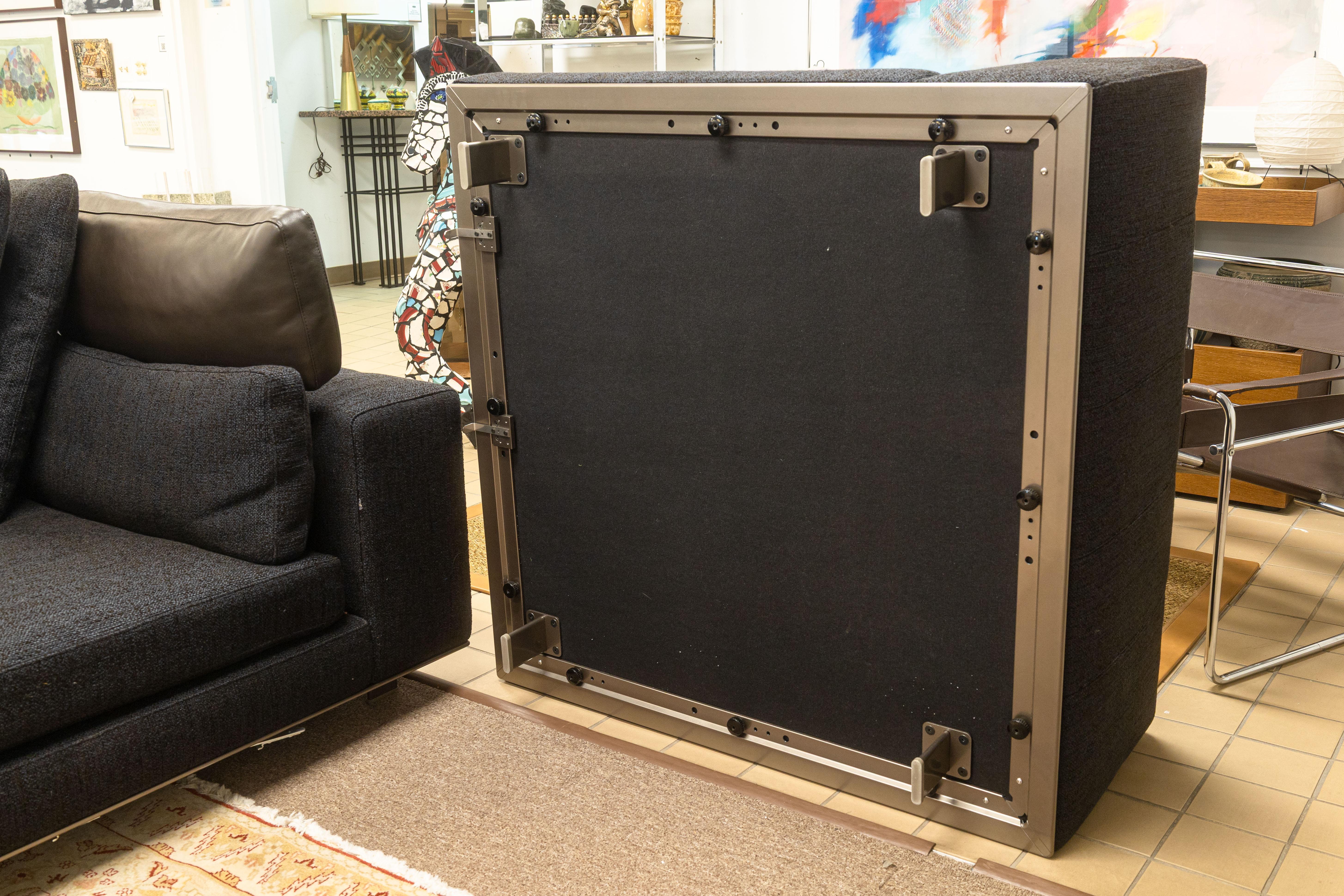 Monumental Italian 3pc Minotti Freeman L Shaped Sofa Sectional with 2 Ottomans en venta 2