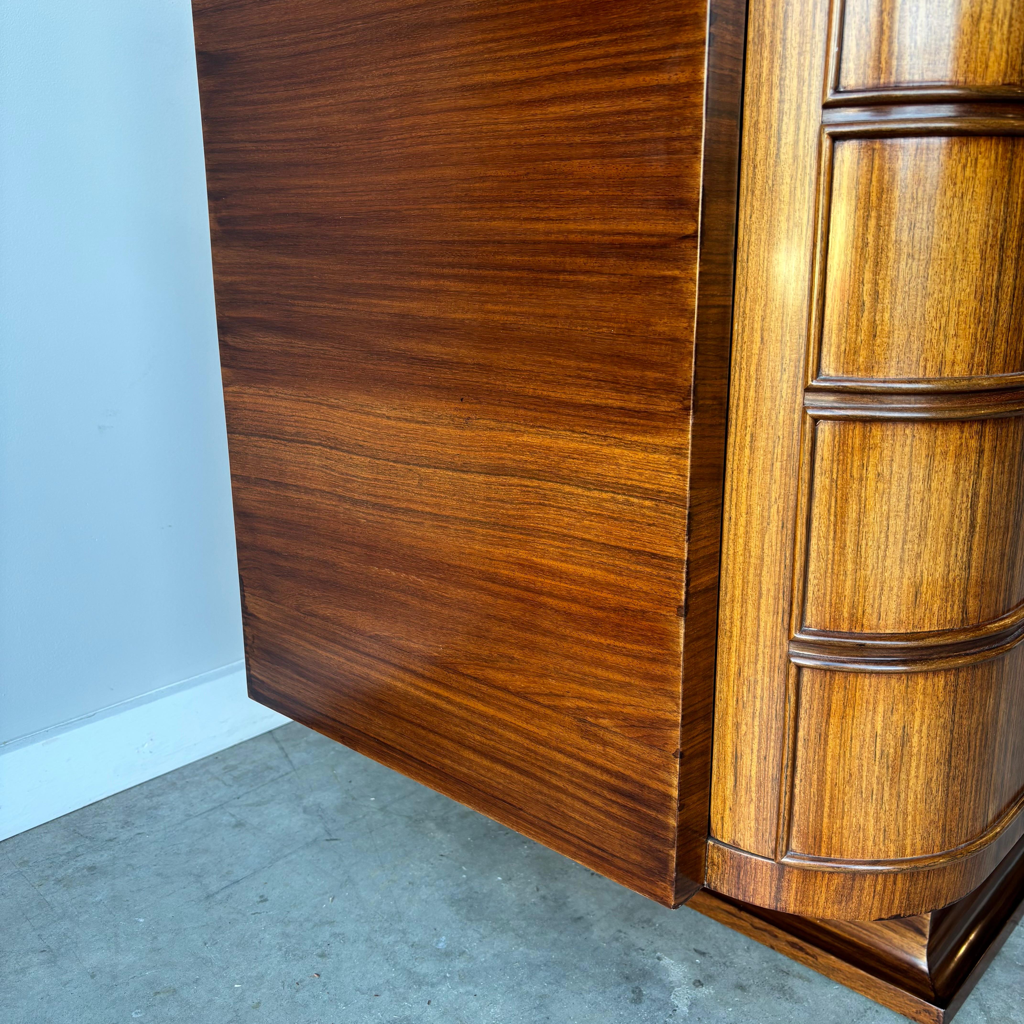 Monumental Italian Art Deco Sideboard in Rosewood and Parchment, 1930s 10