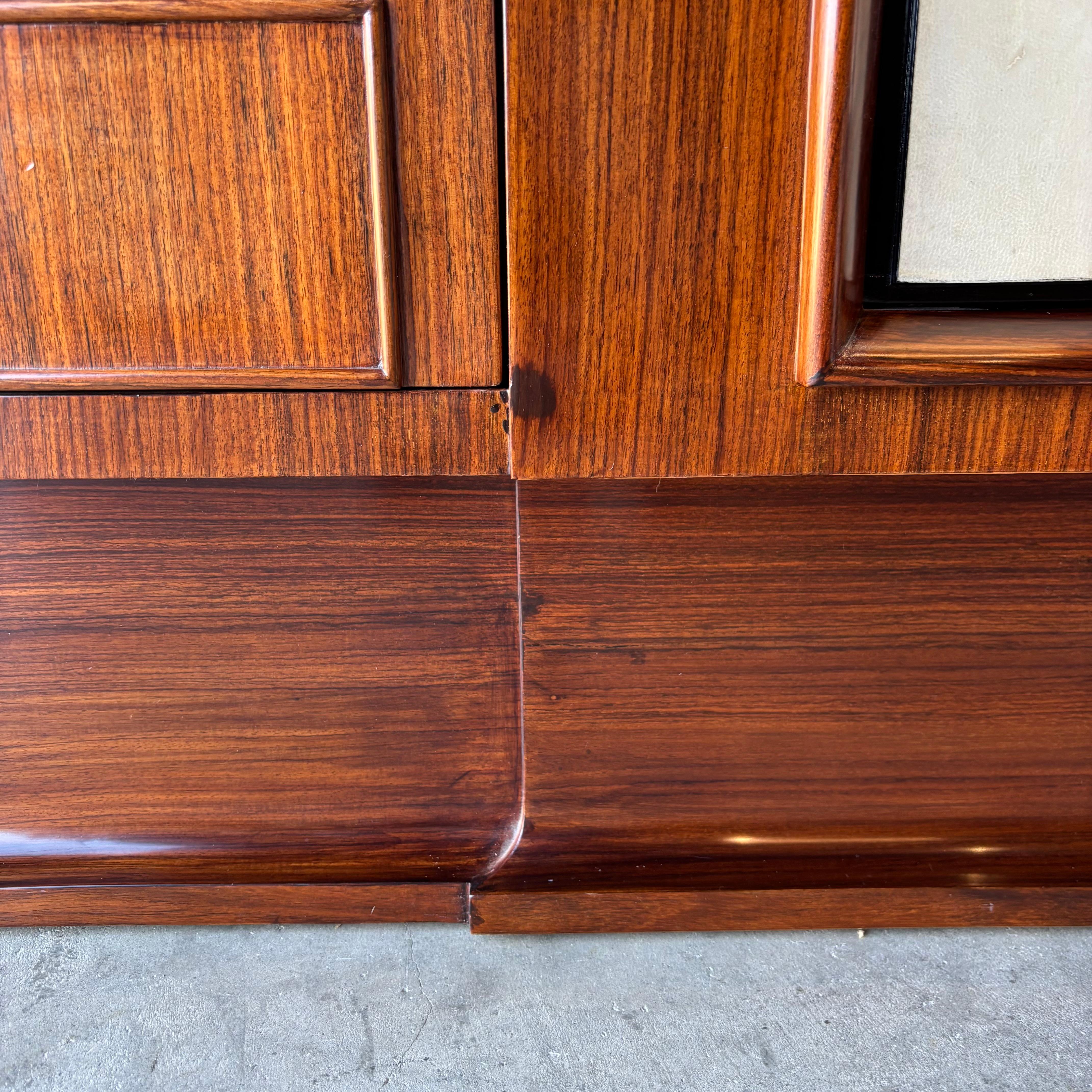 Monumental Italian Art Deco Sideboard in Rosewood and Parchment, 1930s 11