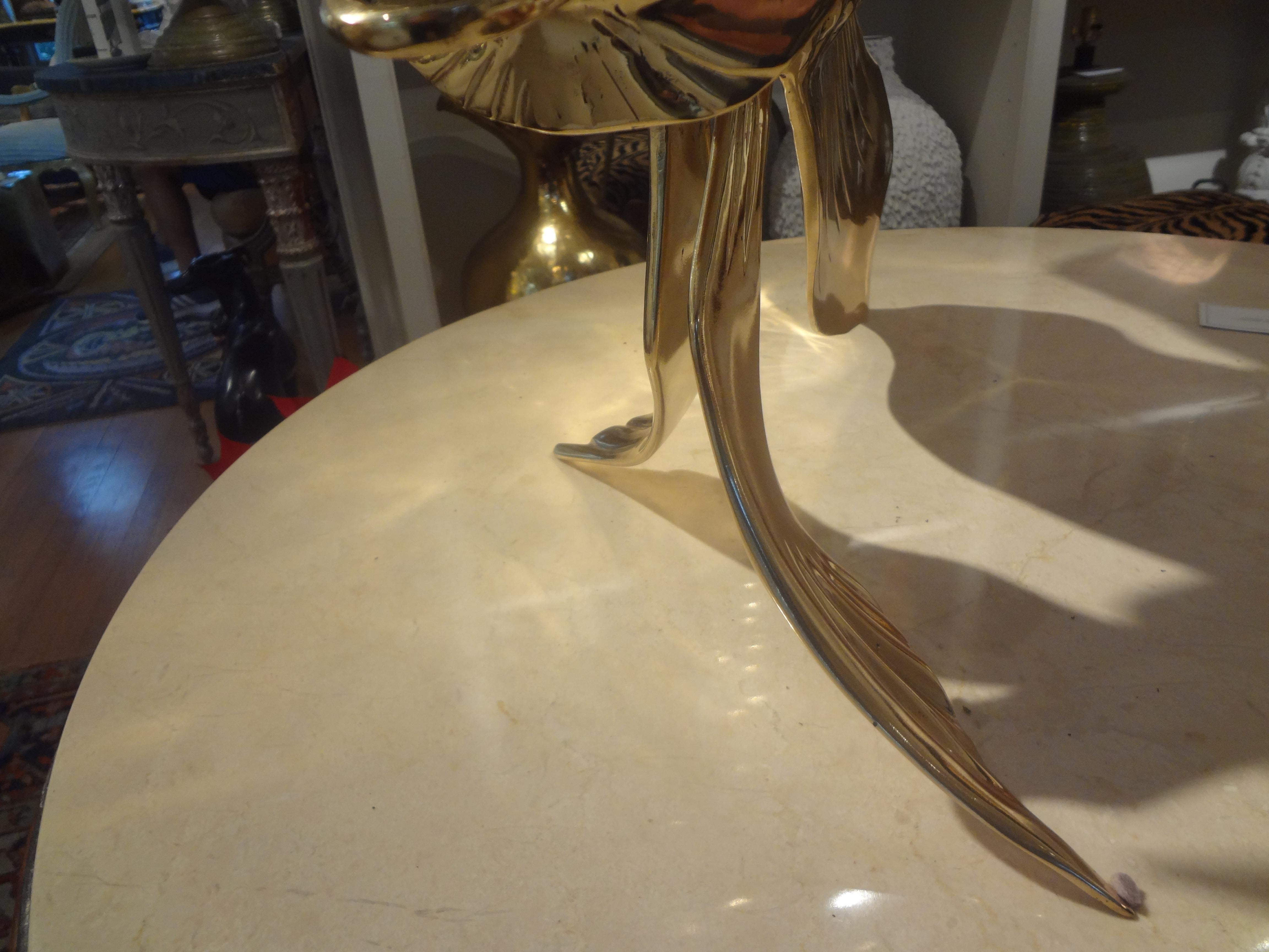 Monumental Italian Brass Fish Sculpture For Sale 2
