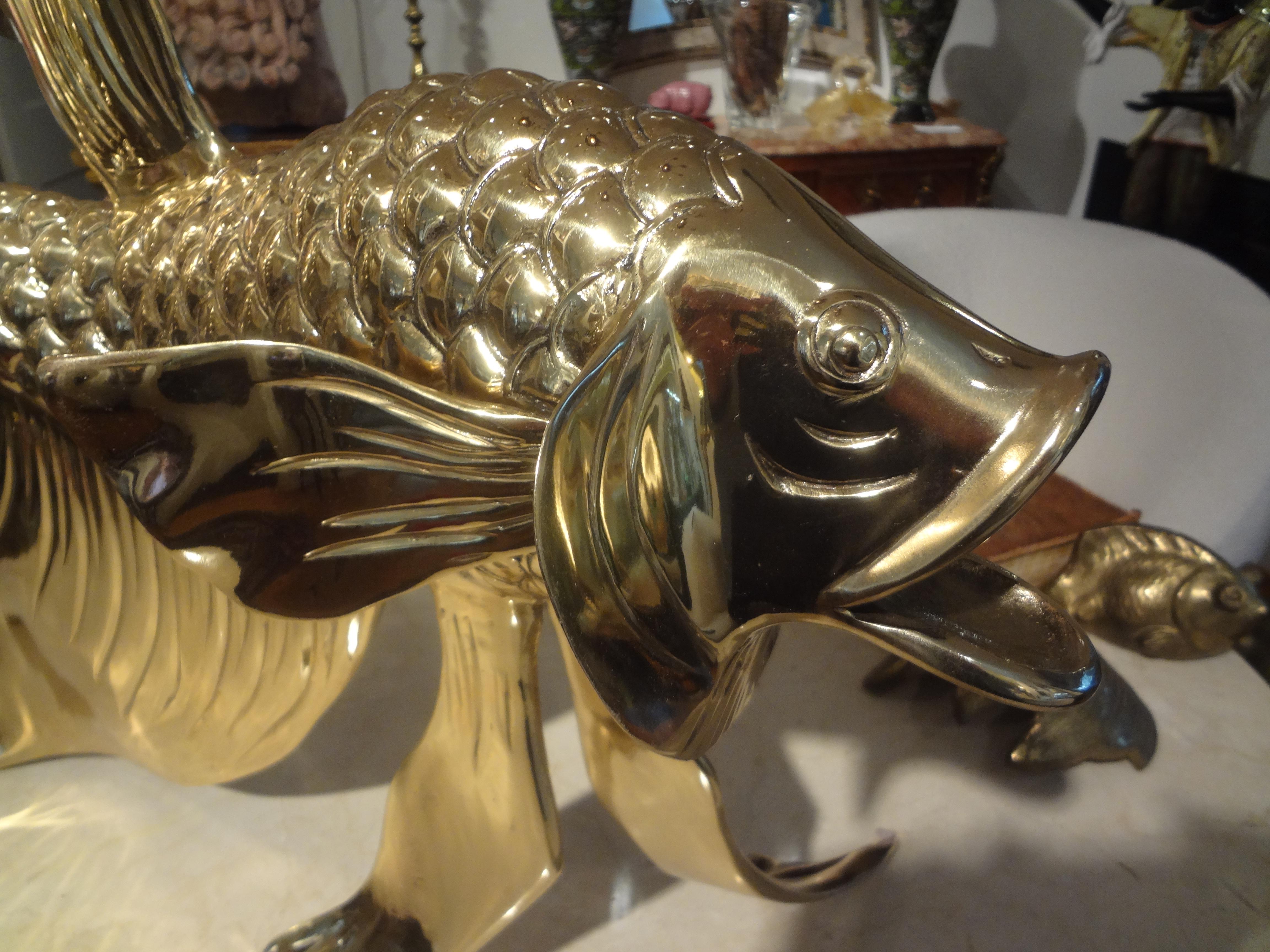 vintage brass fish