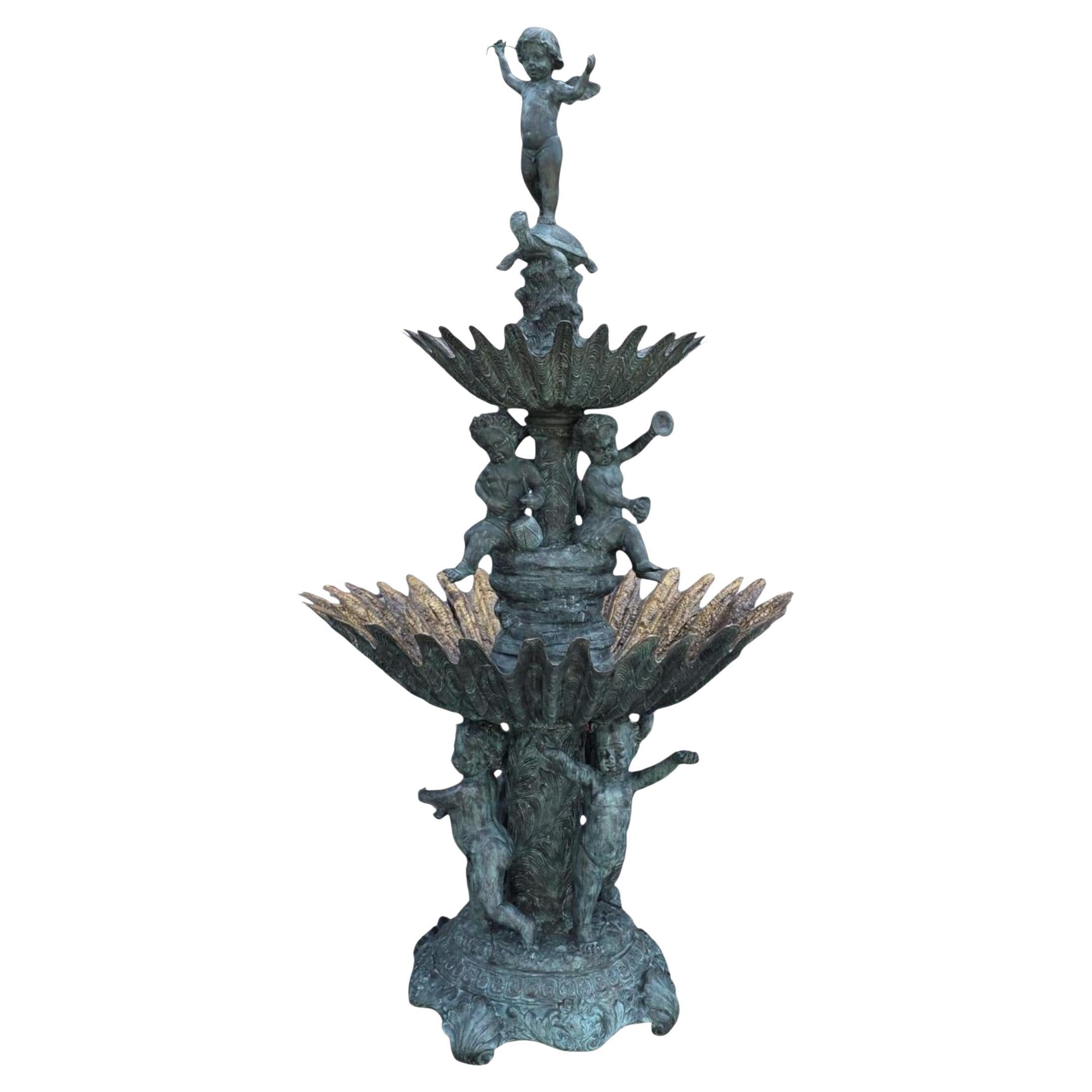 Fontana monumentale italiana in bronzo, Napoli, XX secolo in vendita