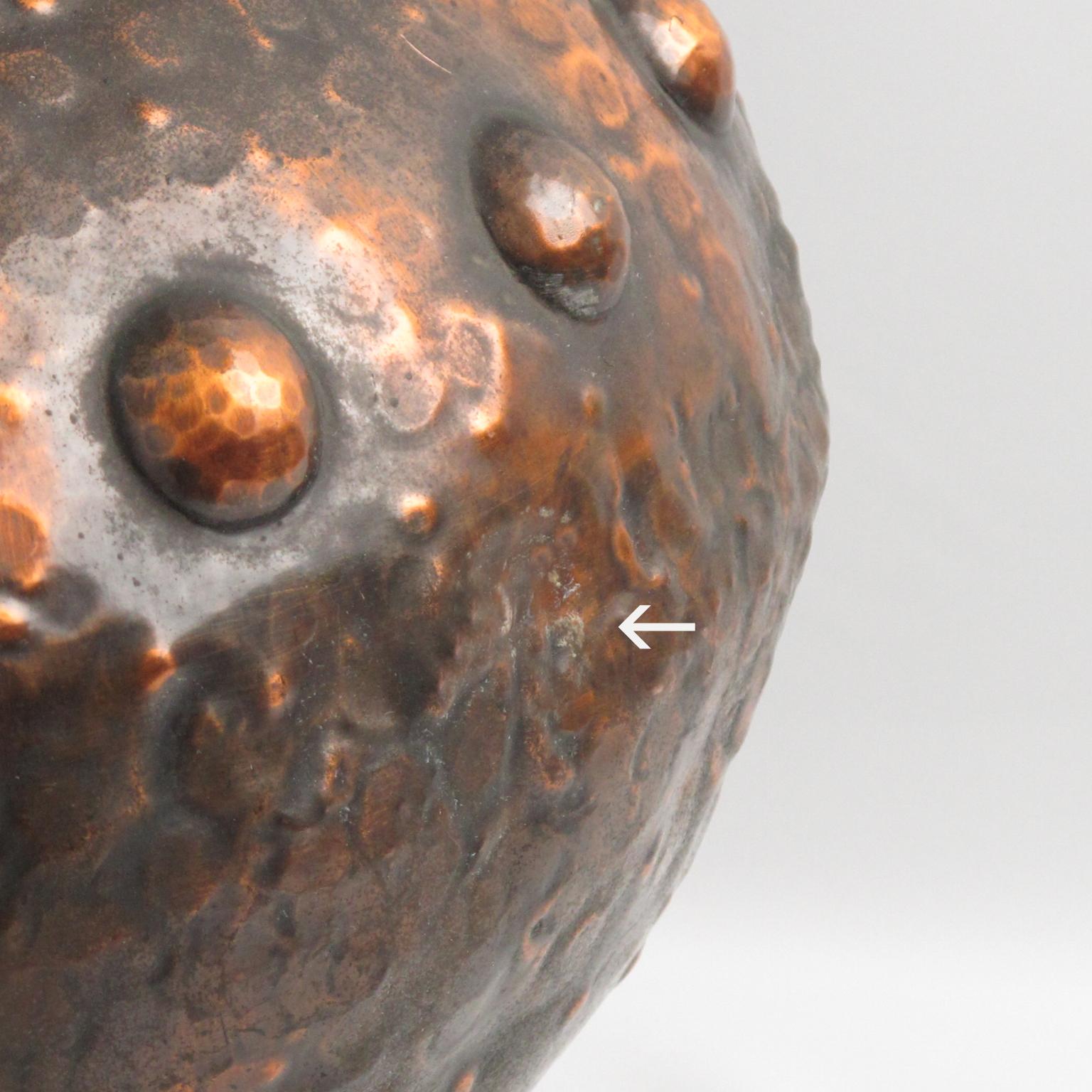 Monumental Urna Balaustre de Cobre Italiana Jarrón Ánfora en venta 2