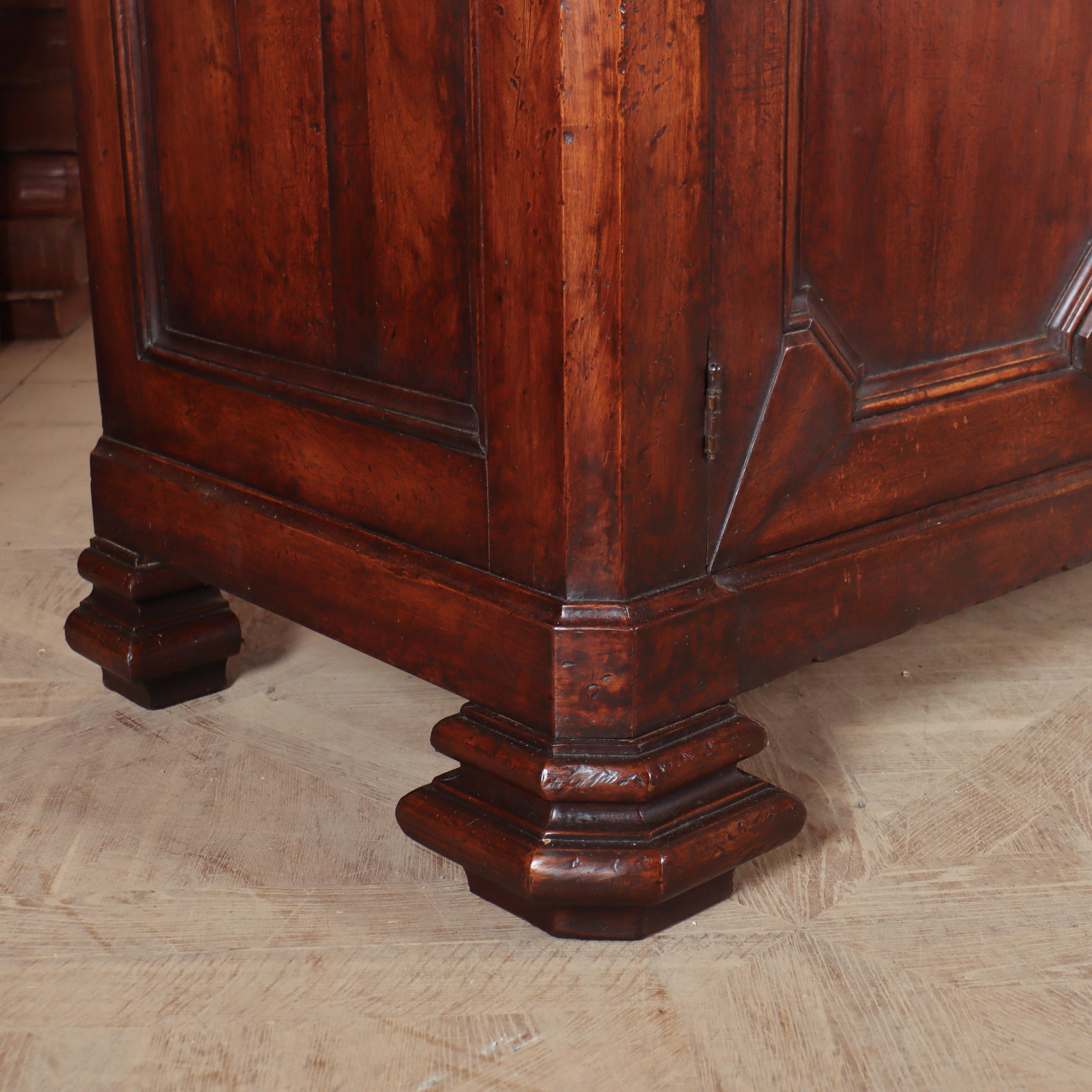 Monumental 18th century Italian walnut credenza/ sideboard with stunning colour. 1780.

1 3/4-inch thick one piece top.

Weight: 240kg


Code: 8924

Dimensions:
W: 144.5