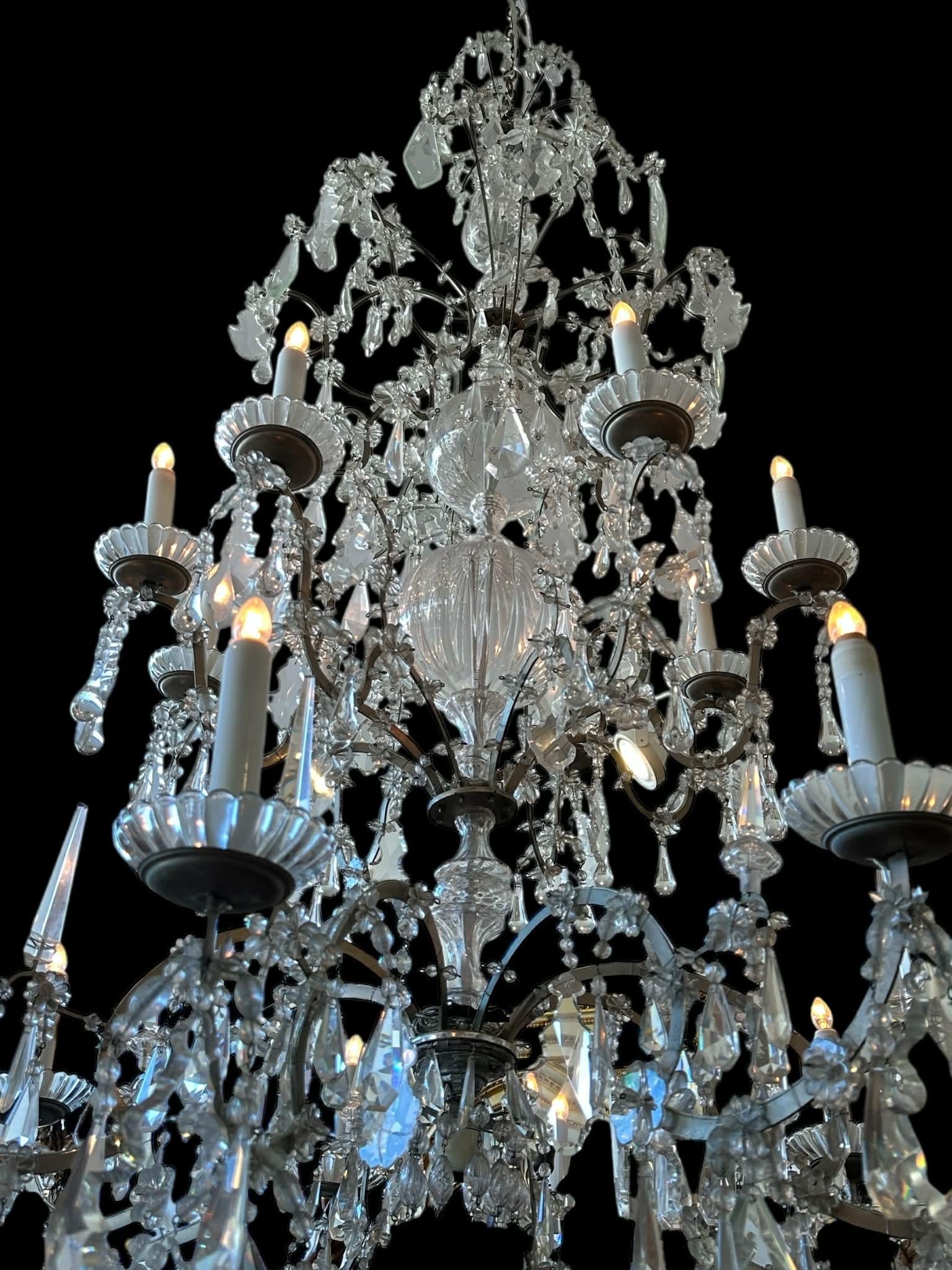 Monumental araña de cristal italiano Italiano en venta