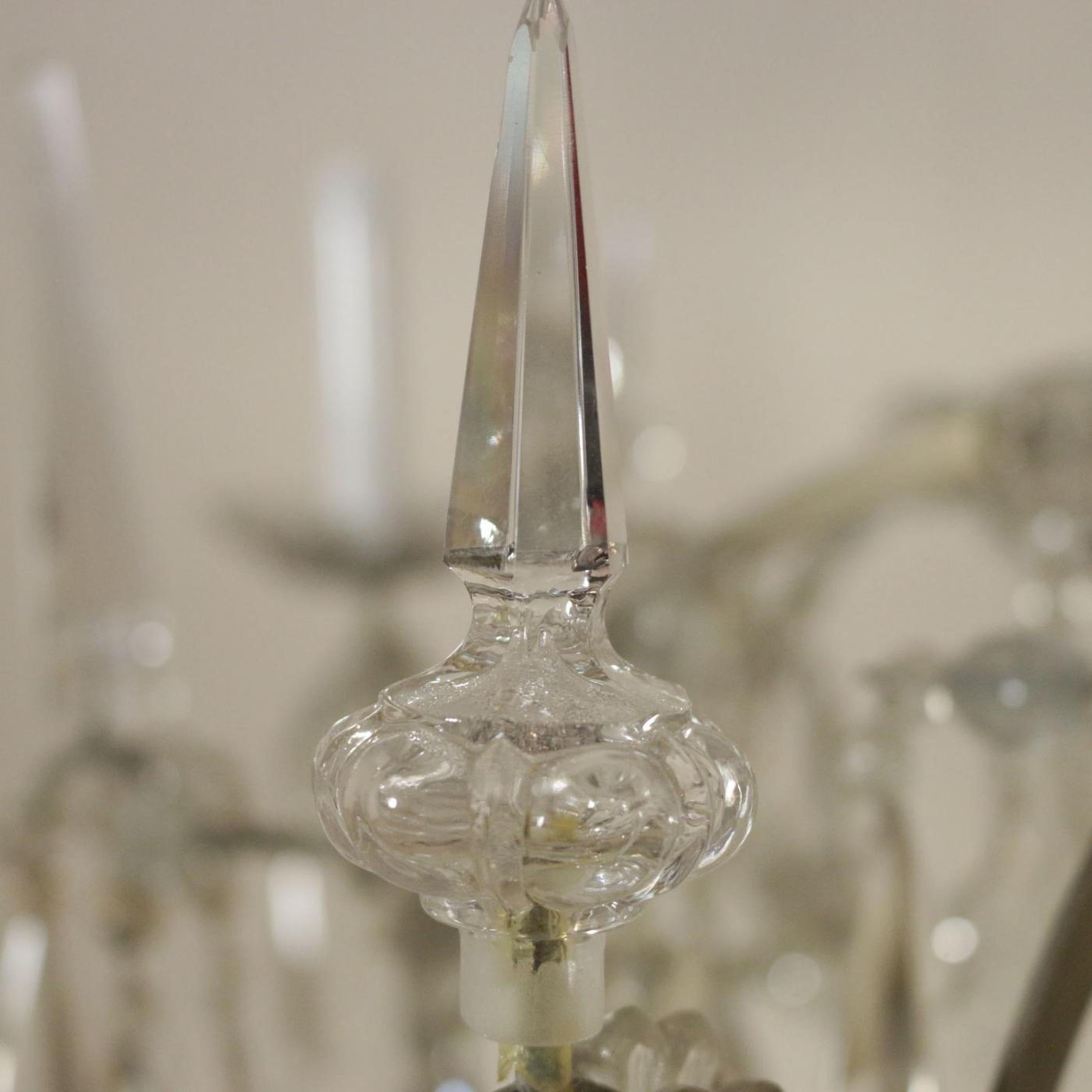 XIXe siècle Lustre monumental en cristal italien en vente