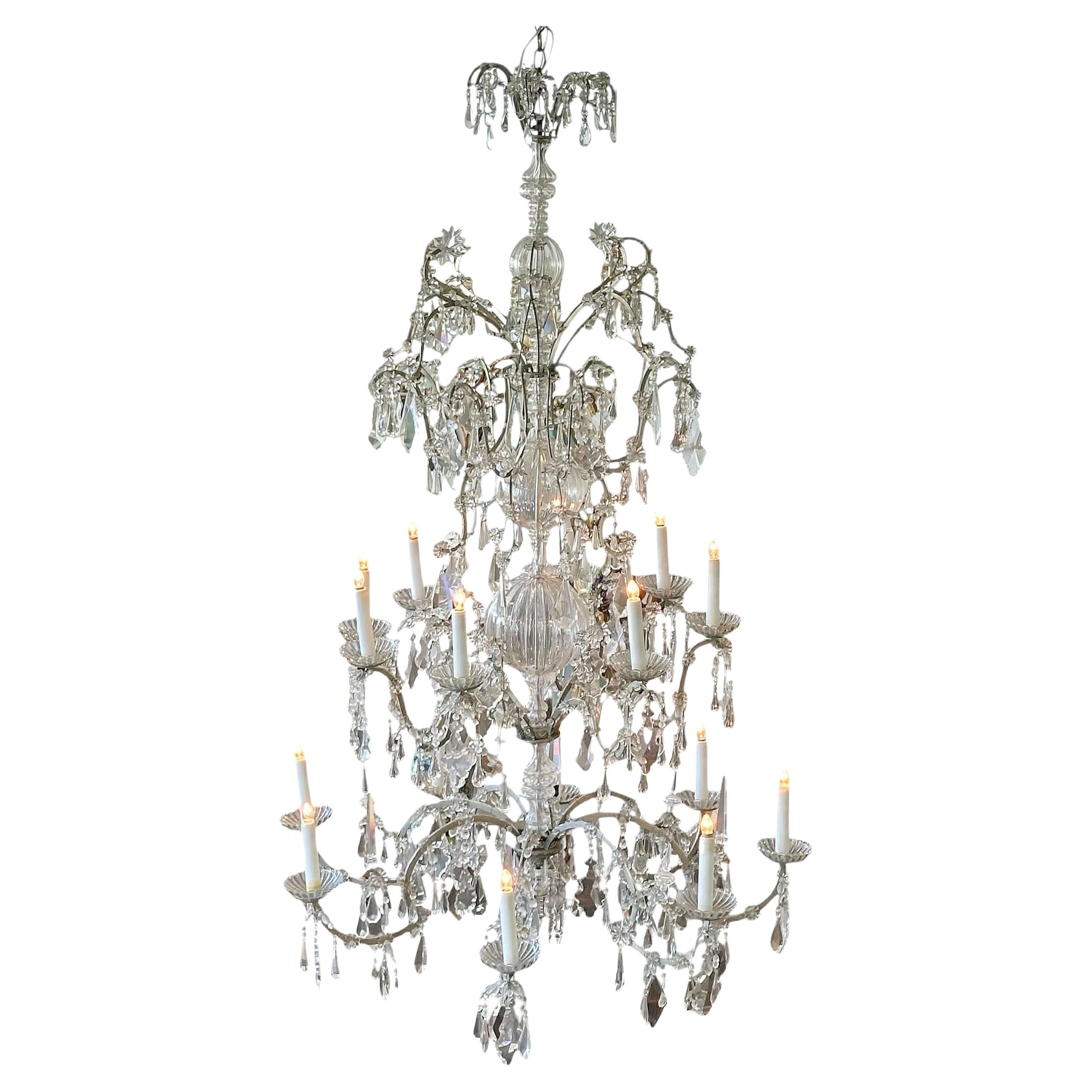 Monumental araña de cristal italiano en venta