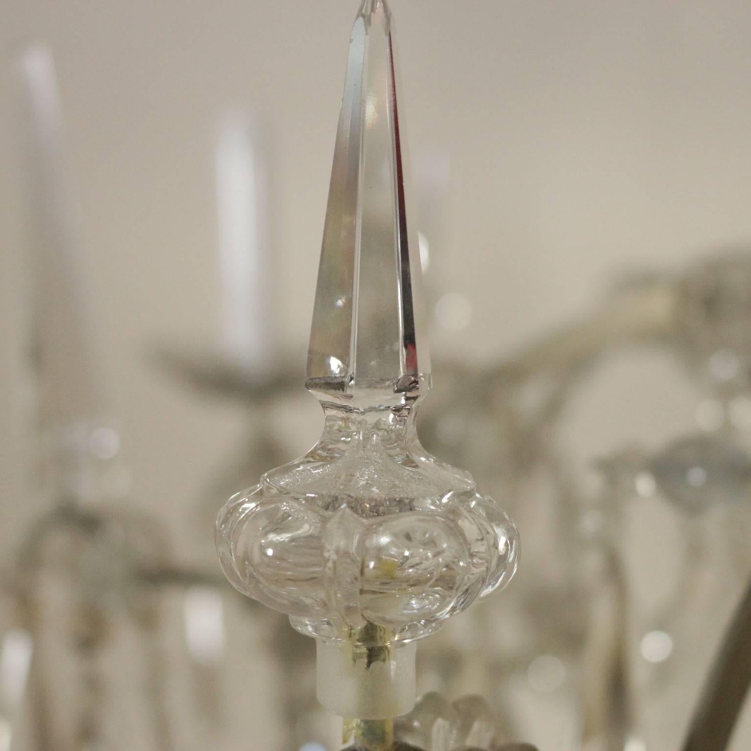 19th Century  Italian Crystal Sixteen, Light Monumental Chandelier For Sale