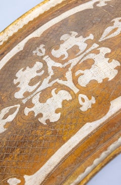 Monumental Italian Florentine Giltwood Kidney Shaped Tray, circa 1930