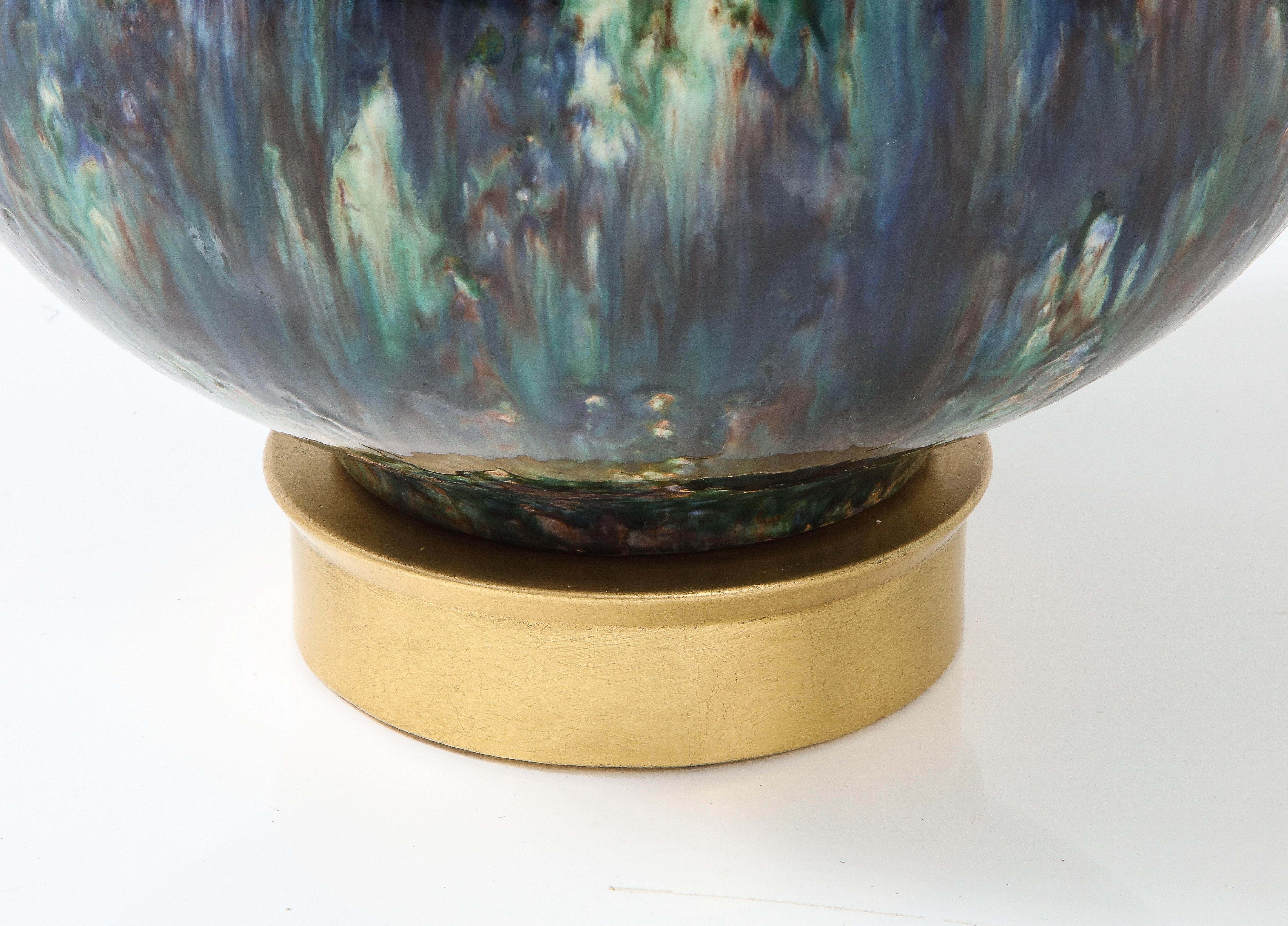 Monumental Italian Glazed Ceramic Lamp 3