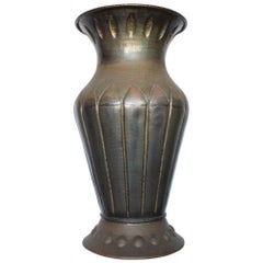 Monumentale vaso italiano in rame martellato, Art Déco, anni '20
