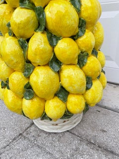 Monumental Italian Terracotta Lemon Topiary Centerpiece, Circa 1980s