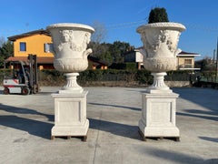 Monumental Italian Marble Garden Vases – 1980s 160 CM