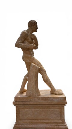 Monumental Italian Marble Sculpture of a Greek Athlete, 20th Century 240 cm