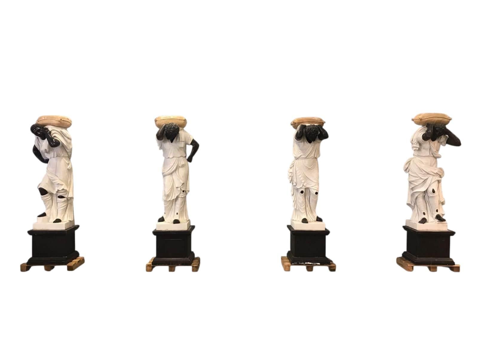 Monumental Italian Marble Sculptures Allegory of the Four Seasons, 20th Century In Good Condition For Sale In Madrid, ES