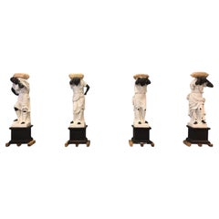 Monumental Italian Marble Sculptures Allegory of the Four Seasons, 20th Century