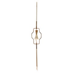 Monumental! Italian Mid Century Modern Art Tension Pole Lamp Stilnovo 50s Brass
