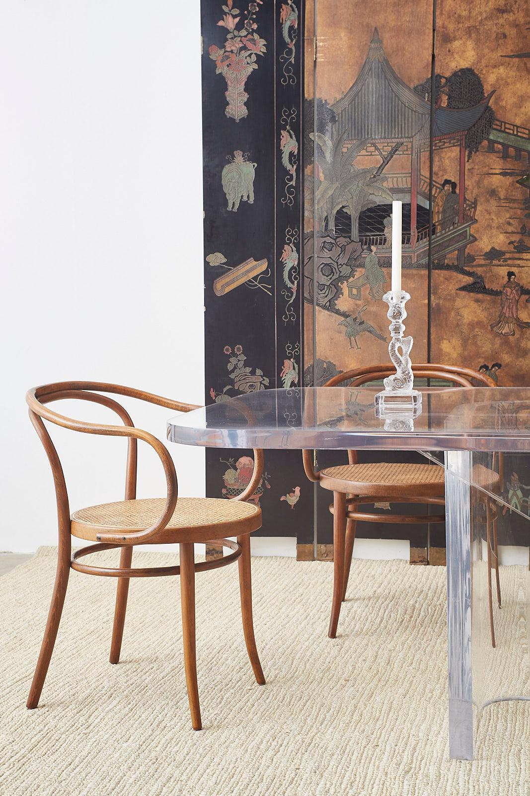 Monumental Italian Moderne Sculptural Lucite Dining Table 4
