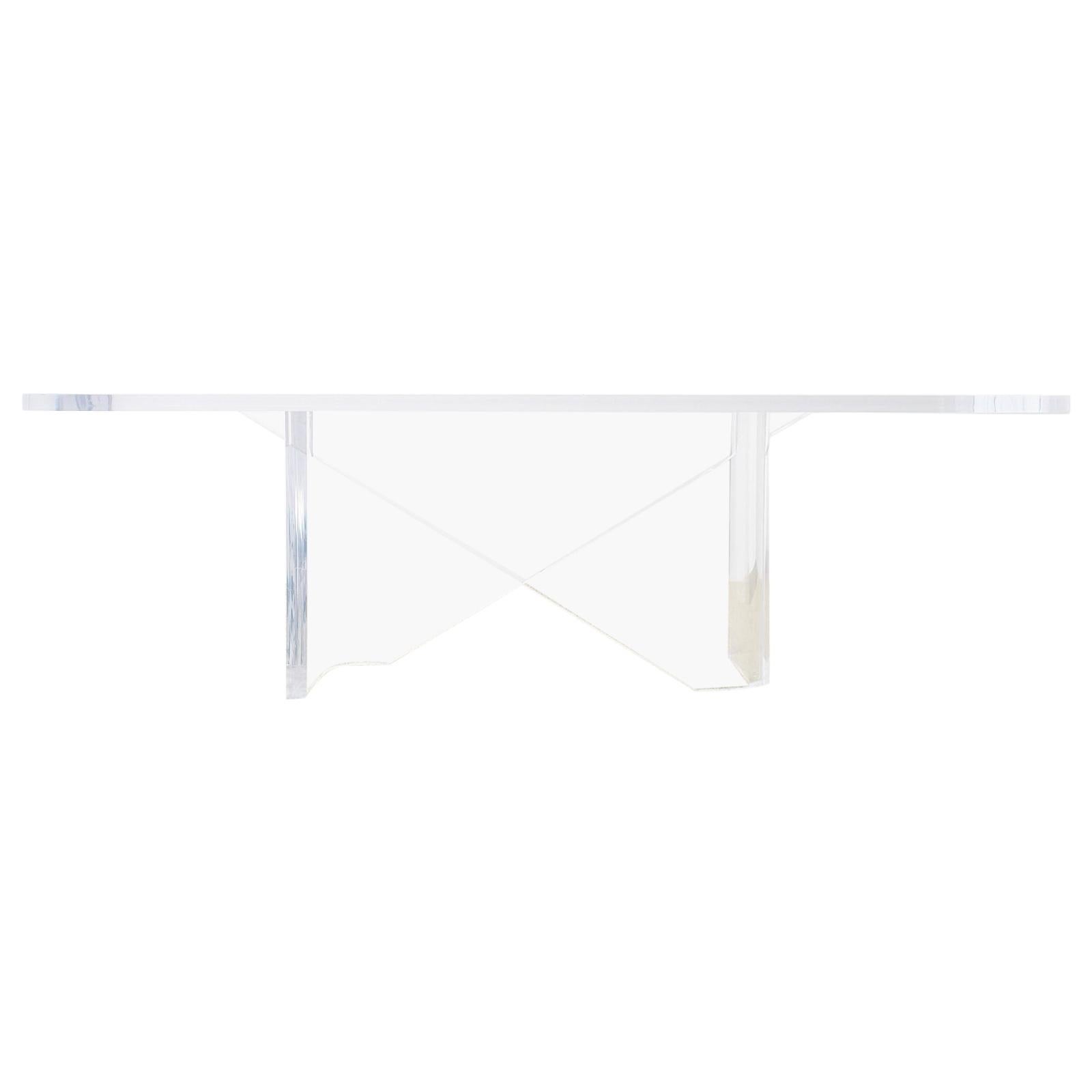 Monumental Italian Moderne Sculptural Lucite Dining Table