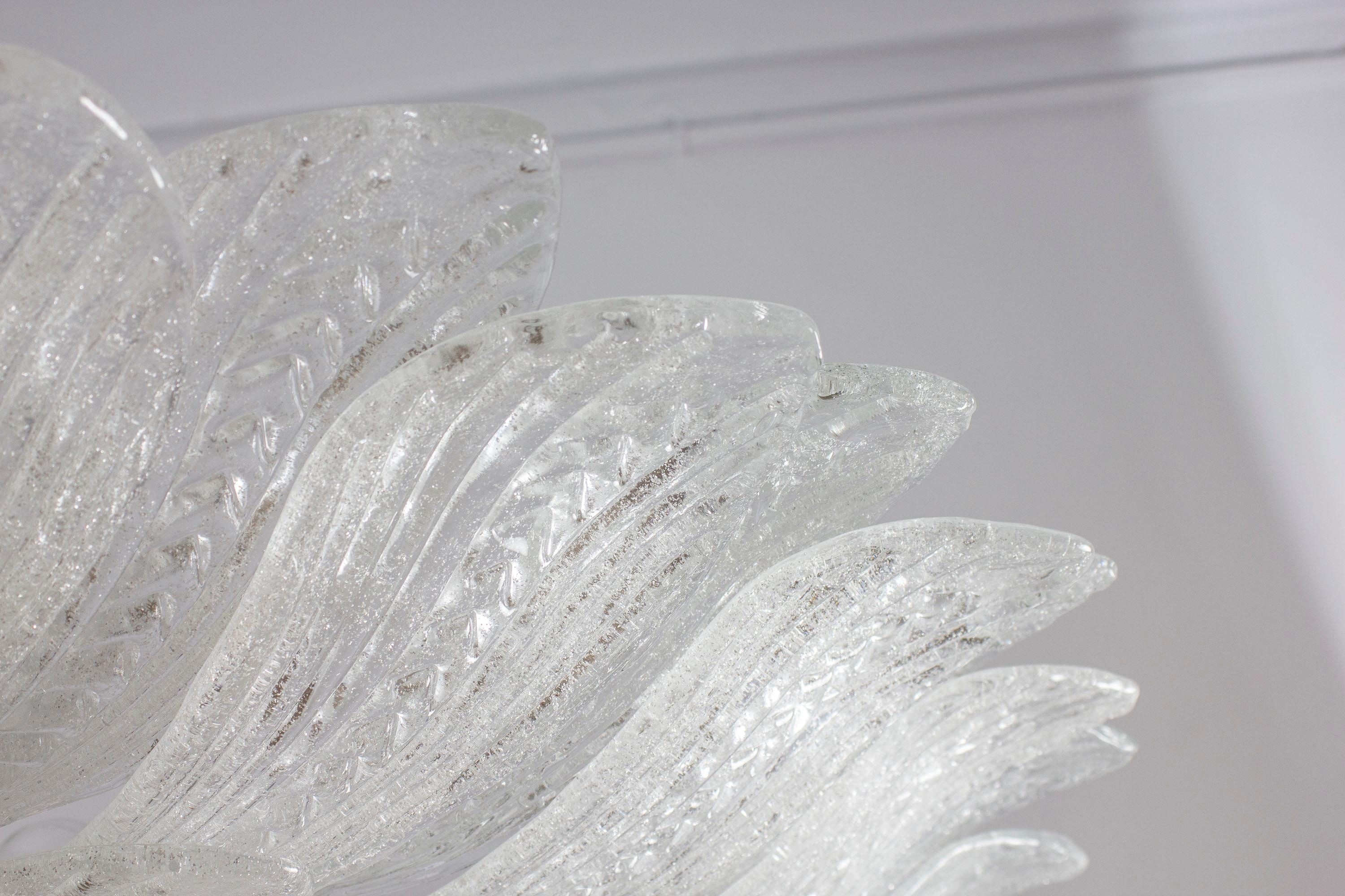 Contemporary Monumental Italian Murano Glass Ceiling Light or Flush Mount For Sale