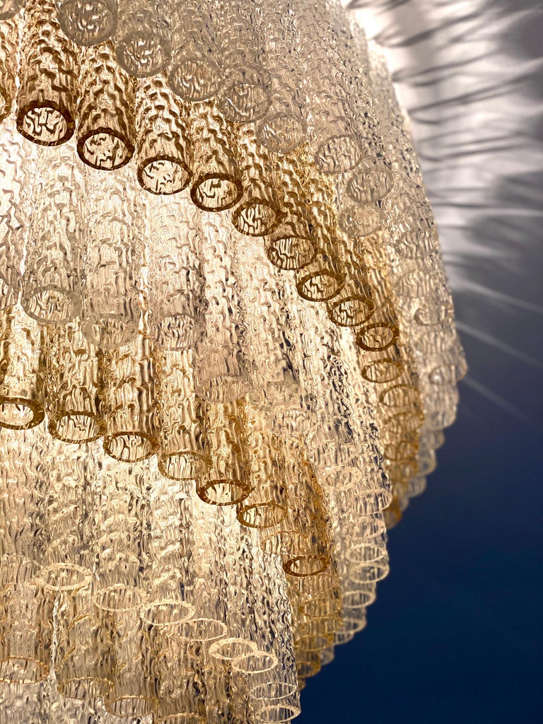 Monumental Murano Glass Chandelier Designed by Gino Poli for Aureliano