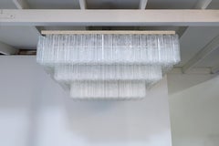 Monumental Italian Murano Glass "Tronchi" Chandelier by Venini