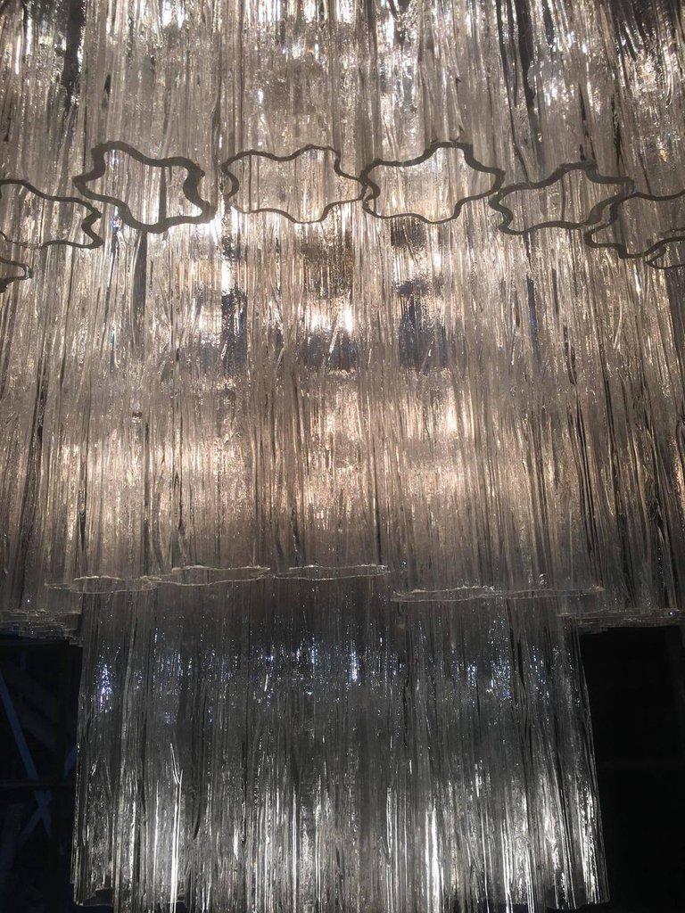 Monumental  Italian Murano Glass Tronchi Chandelier For Sale 5