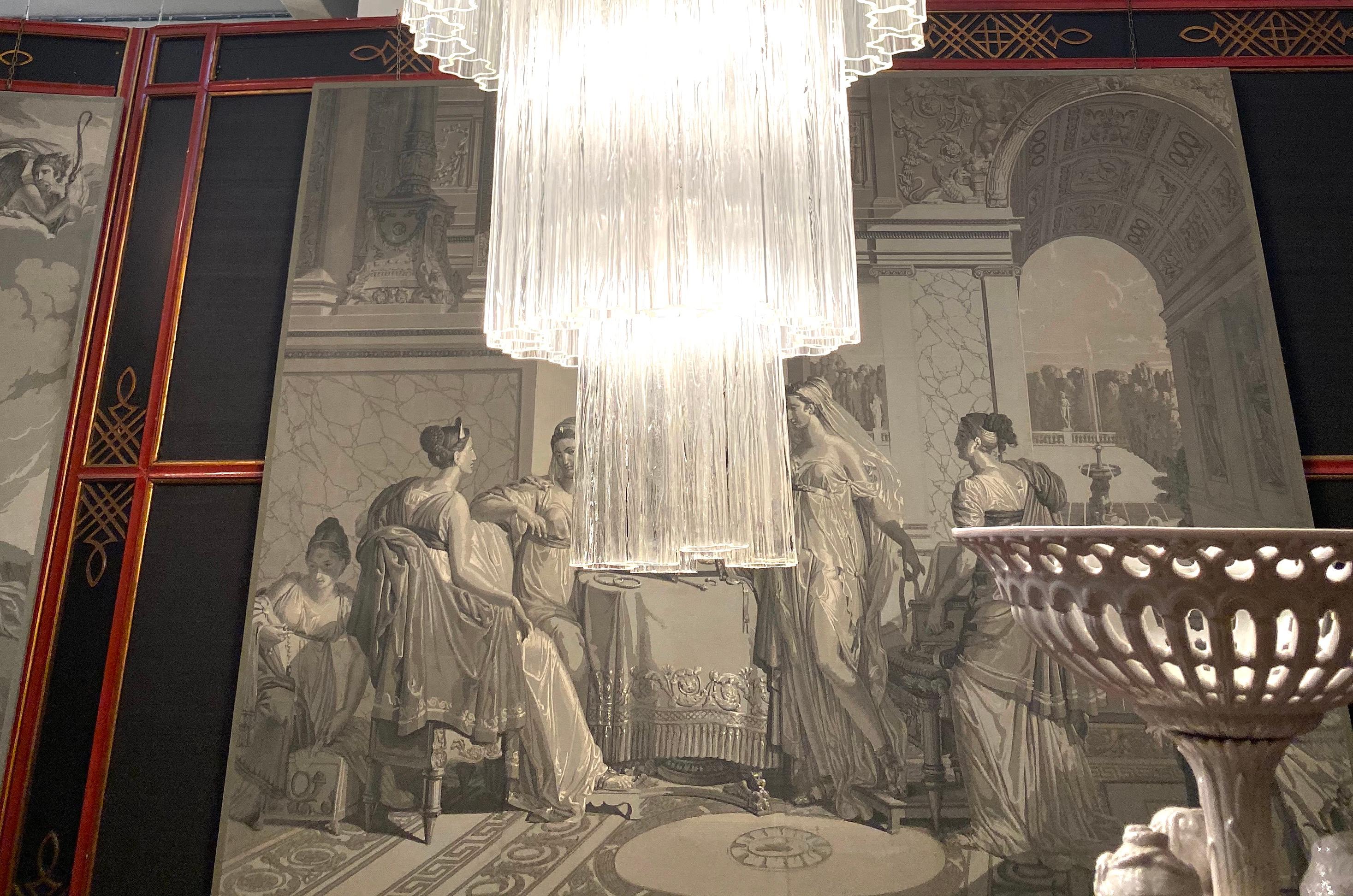 Monumental  Italian Murano Glass Tronchi Chandelier For Sale 10