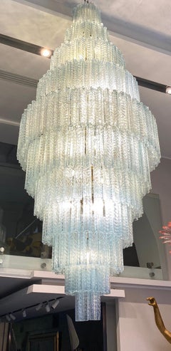 Monumental Italian Murano Glass Tronchi Chandelier
