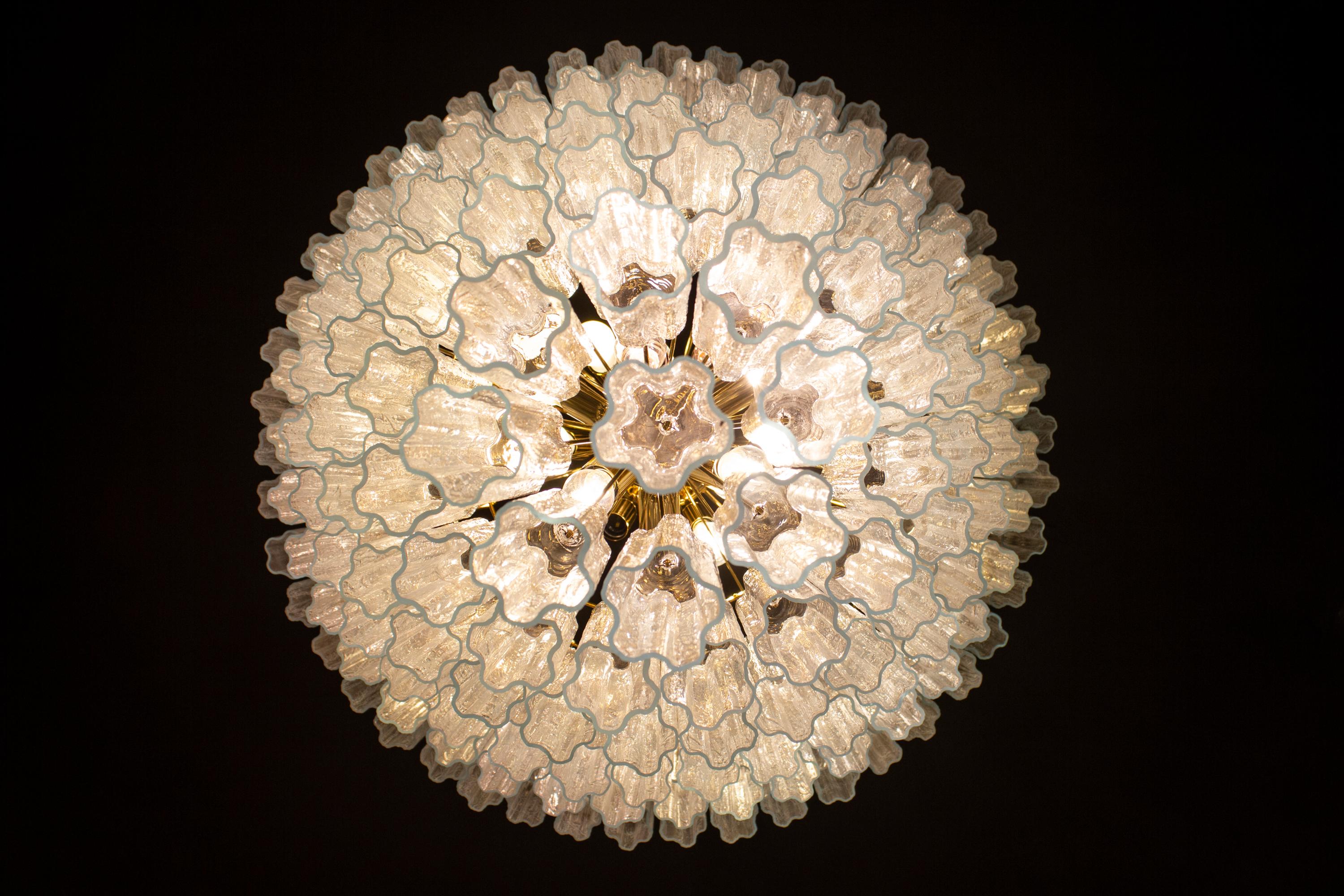 Monumental Italian Murano Glass Tronchi Chandelier For Sale 2
