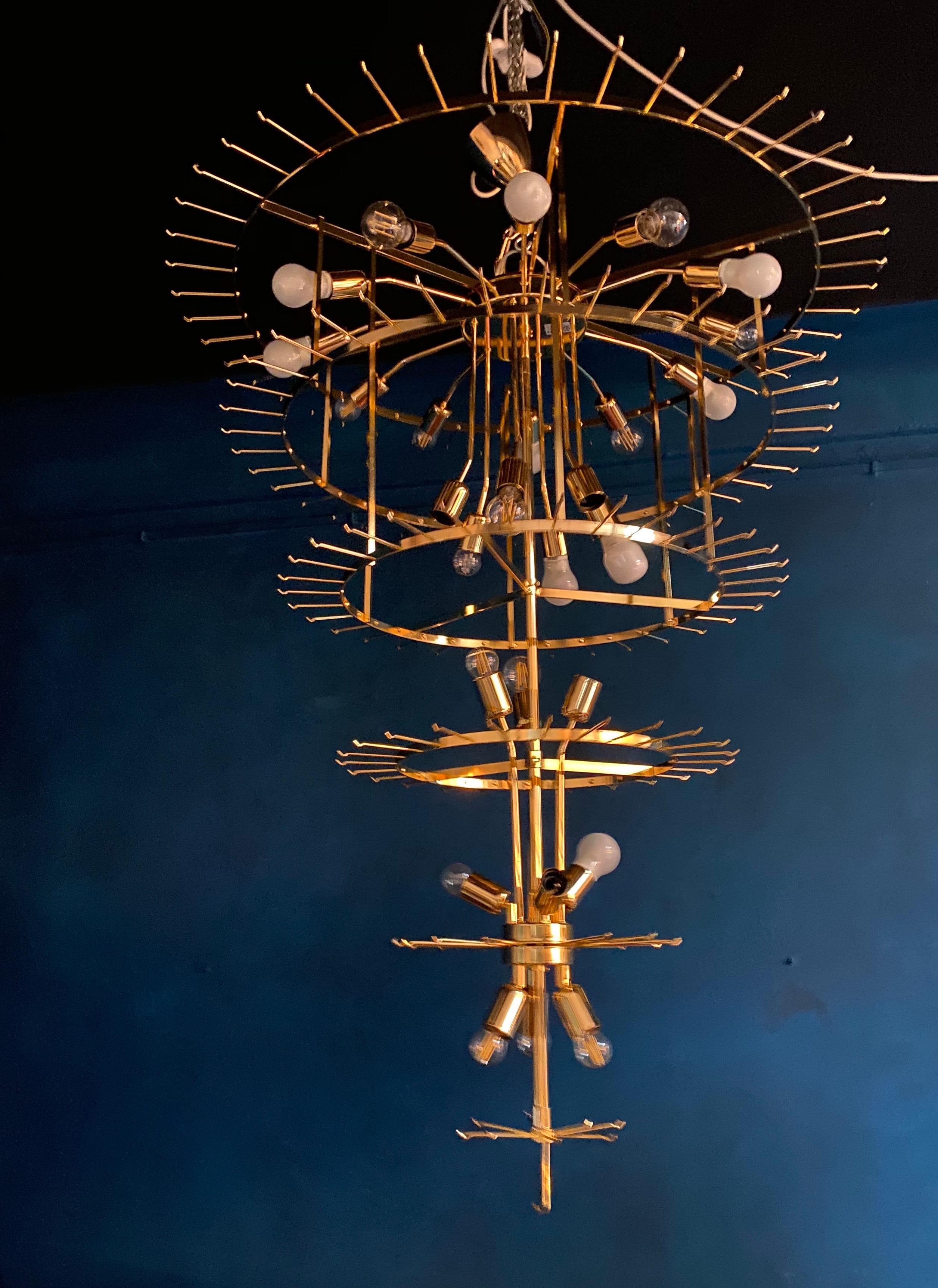 Monumental Italian Murano Glass Tronchi Chandelier For Sale 3